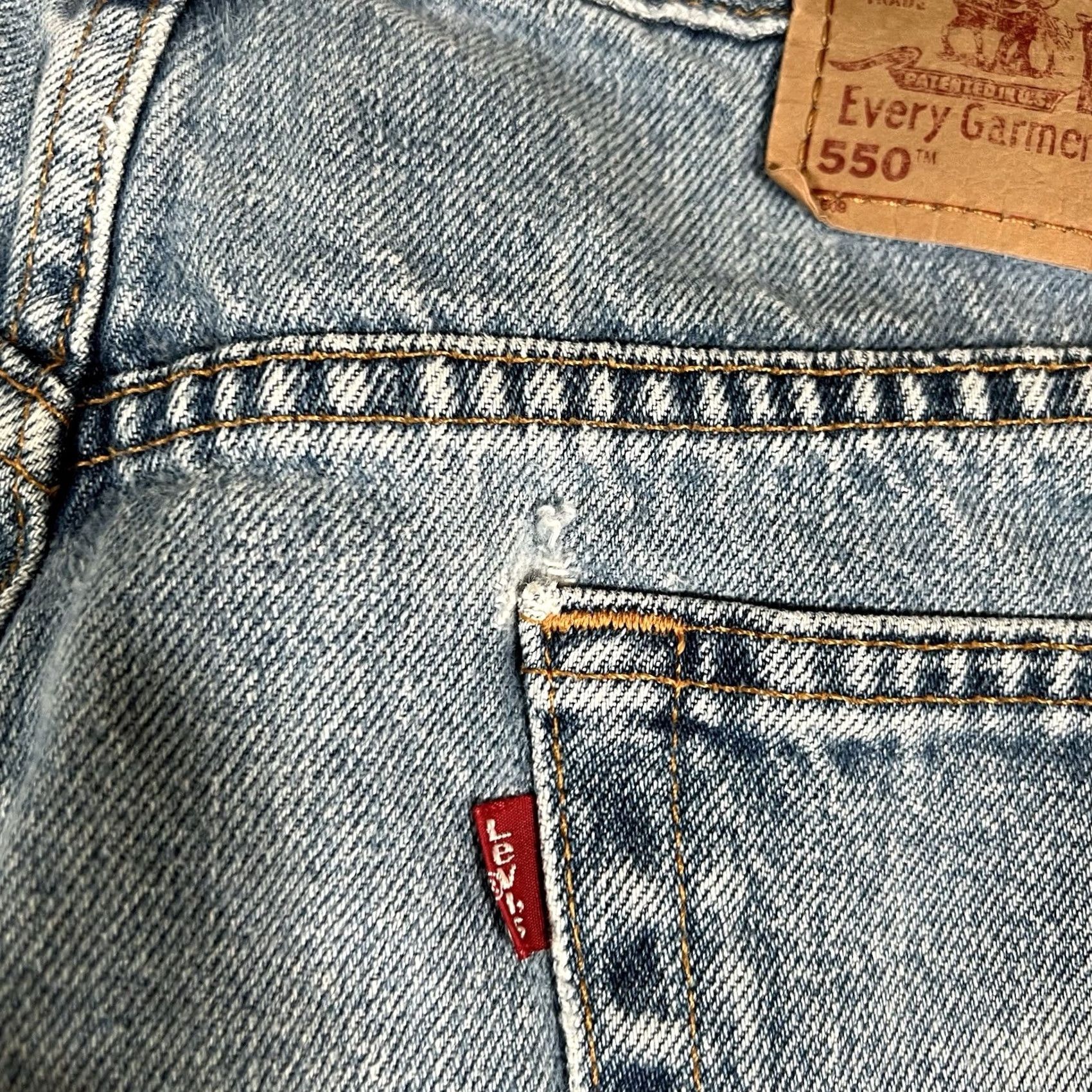 Levi's VINTAGE Levi’s 550 Jeans Men’s 32x30 Blue Denim Relaxed Straight 550 Model Denim Made in Mexico T Mens Size US 32 / EU 48 - 5 Thumbnail