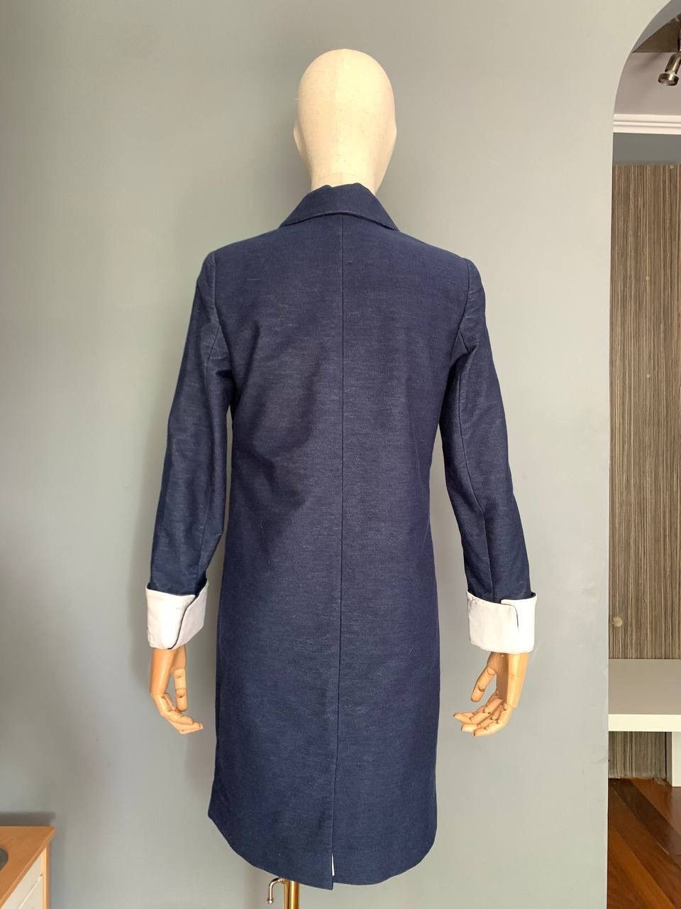 Chanel Chanel Jacket Coat CC Women Double Breasted Logo Blue Sz:36 Size S / US 4 / IT 40 - 9 Thumbnail