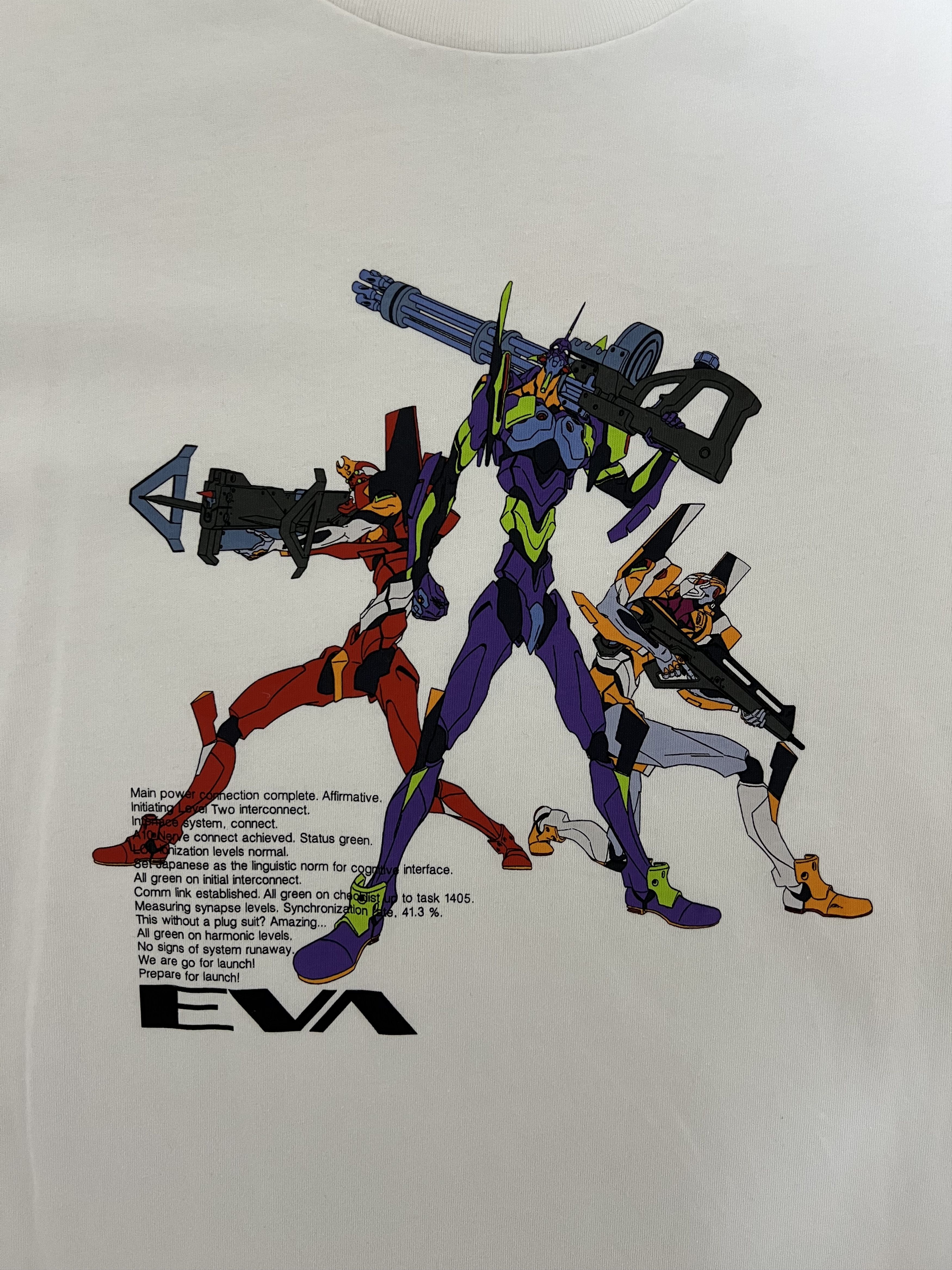 Uniqlo 💚 Neon Genesis Evangelion x Uniqlo White Mecha Tee Size US XL / EU 56 / 4 - 3 Thumbnail