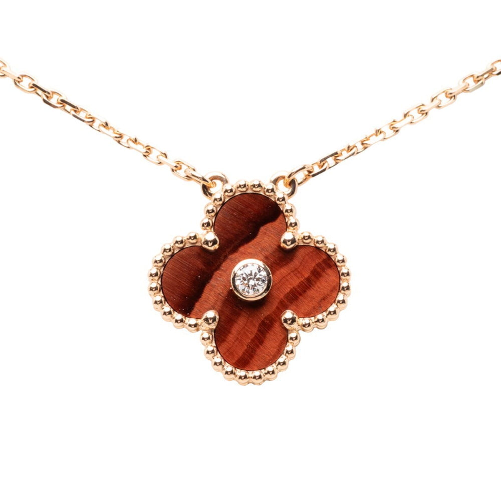 Van Cleef & Arpels Van Cleef & Arpels Vintage Alhambra 1P Diamond 2017 Christmas Limited Edition Pendant Necklace VCARPOMV00 18KPG Pink Gold Bullseye Women's Size ONE SIZE - 1 Thumbnail