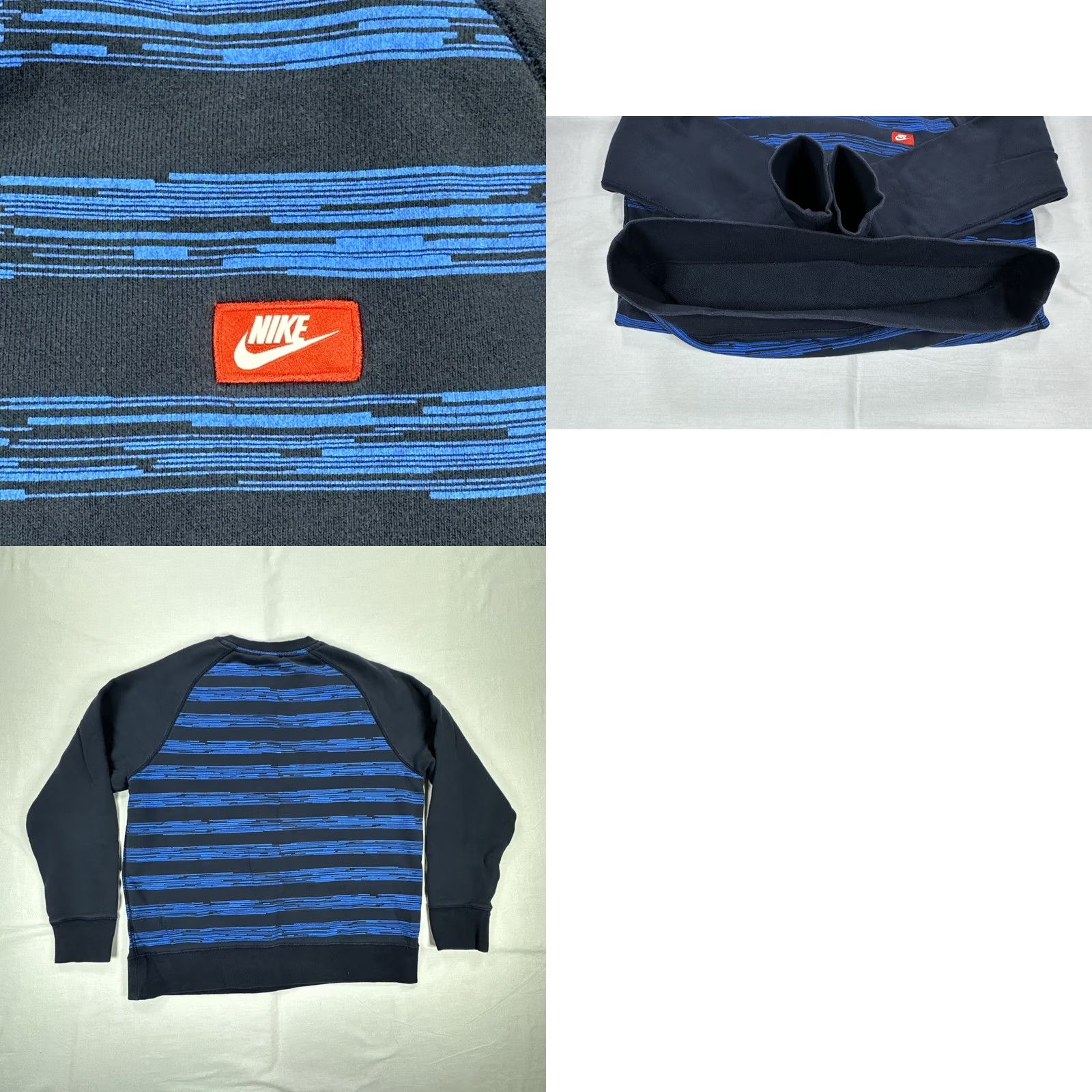 Nike Nike Sweatshirt Men L Crewneck Speed Striped Navy Blue 614417-475 Nike Sportswear Size US L / EU 52-54 / 3 - 8 Thumbnail