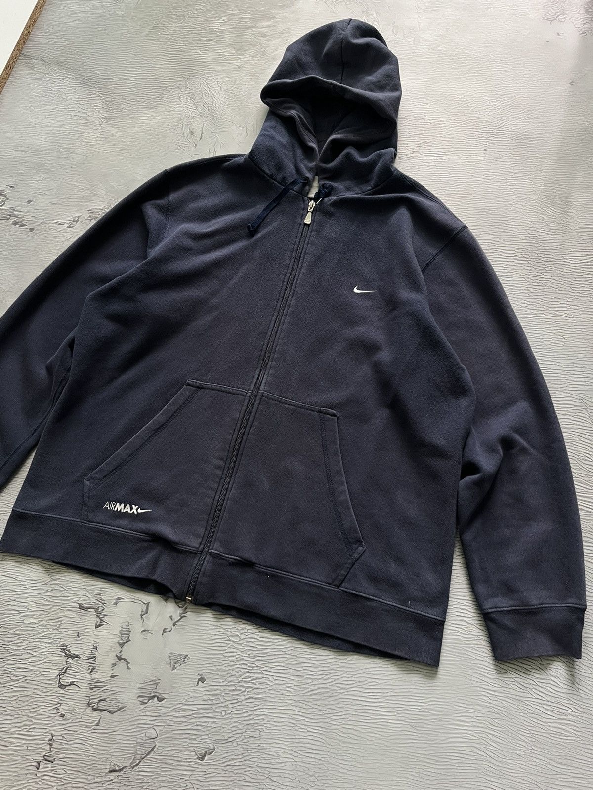 Vintage Nike Y2K Air Max Vintage Zip Hoodie Streetwear Blue Size US L / EU 52-54 / 3 - 3 Thumbnail
