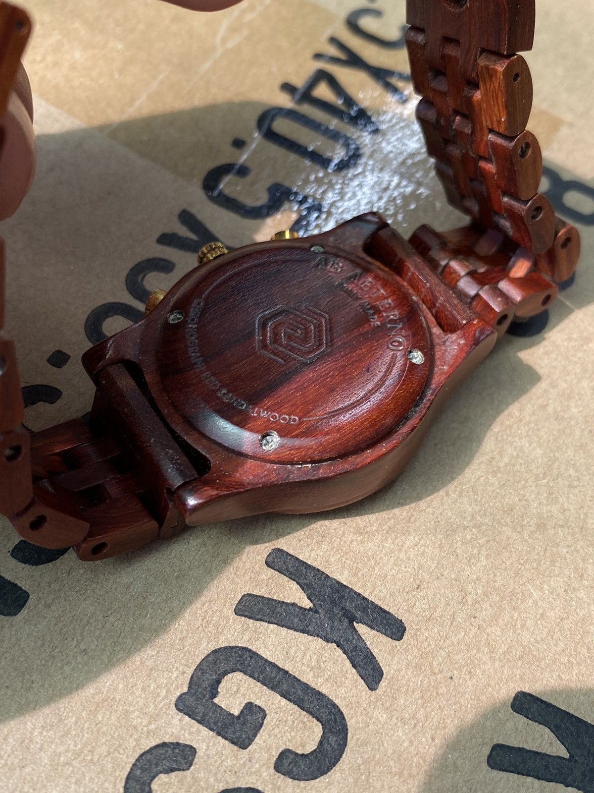 Jewelry × Vintage AB AETERNO Wooden Chronograph Watch Italian Design Size ONE SIZE - 5 Thumbnail