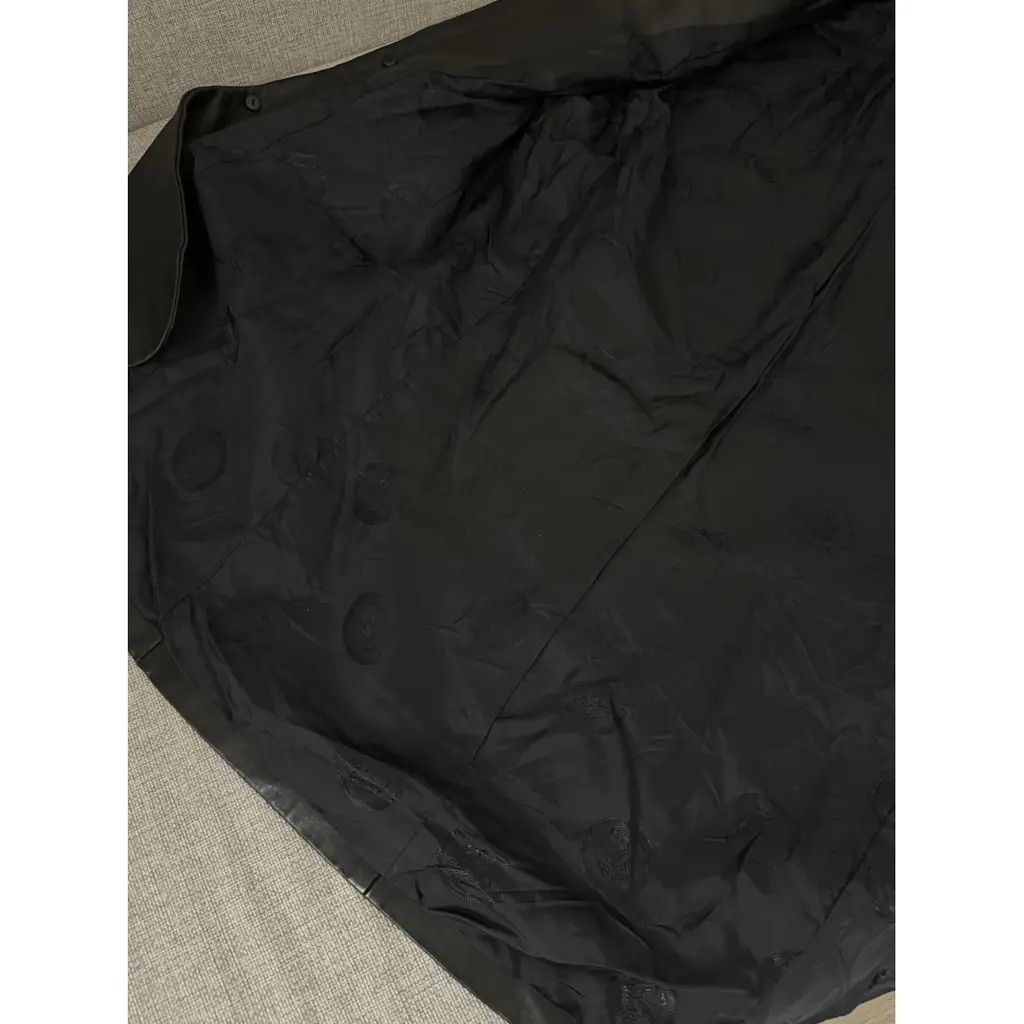 Versace Gianni Versace Leather Black Double Button Blazer IT48 Size XL / US 12-14 / IT 48-50 - 5 Thumbnail