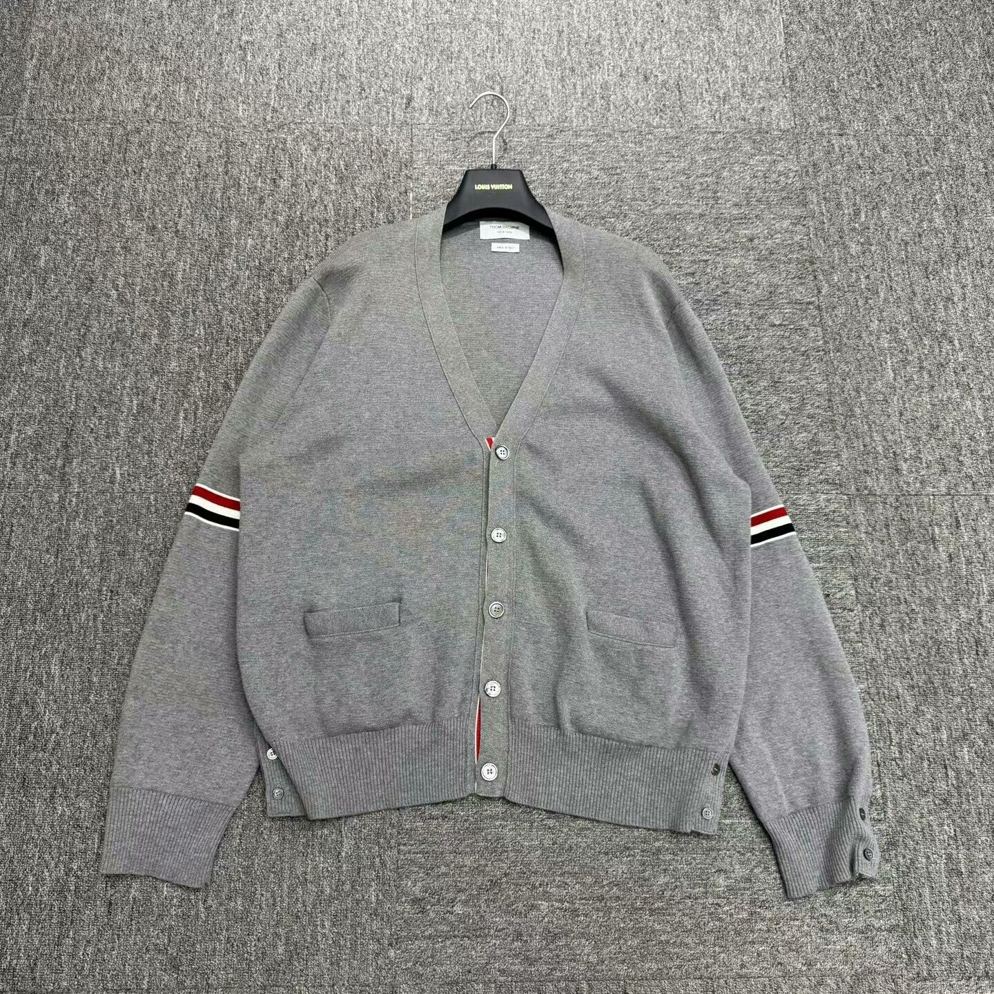 Thom Browne thom browne knit cardigan in gray Size US XXL / EU 58 / 5 - 1 Thumbnail