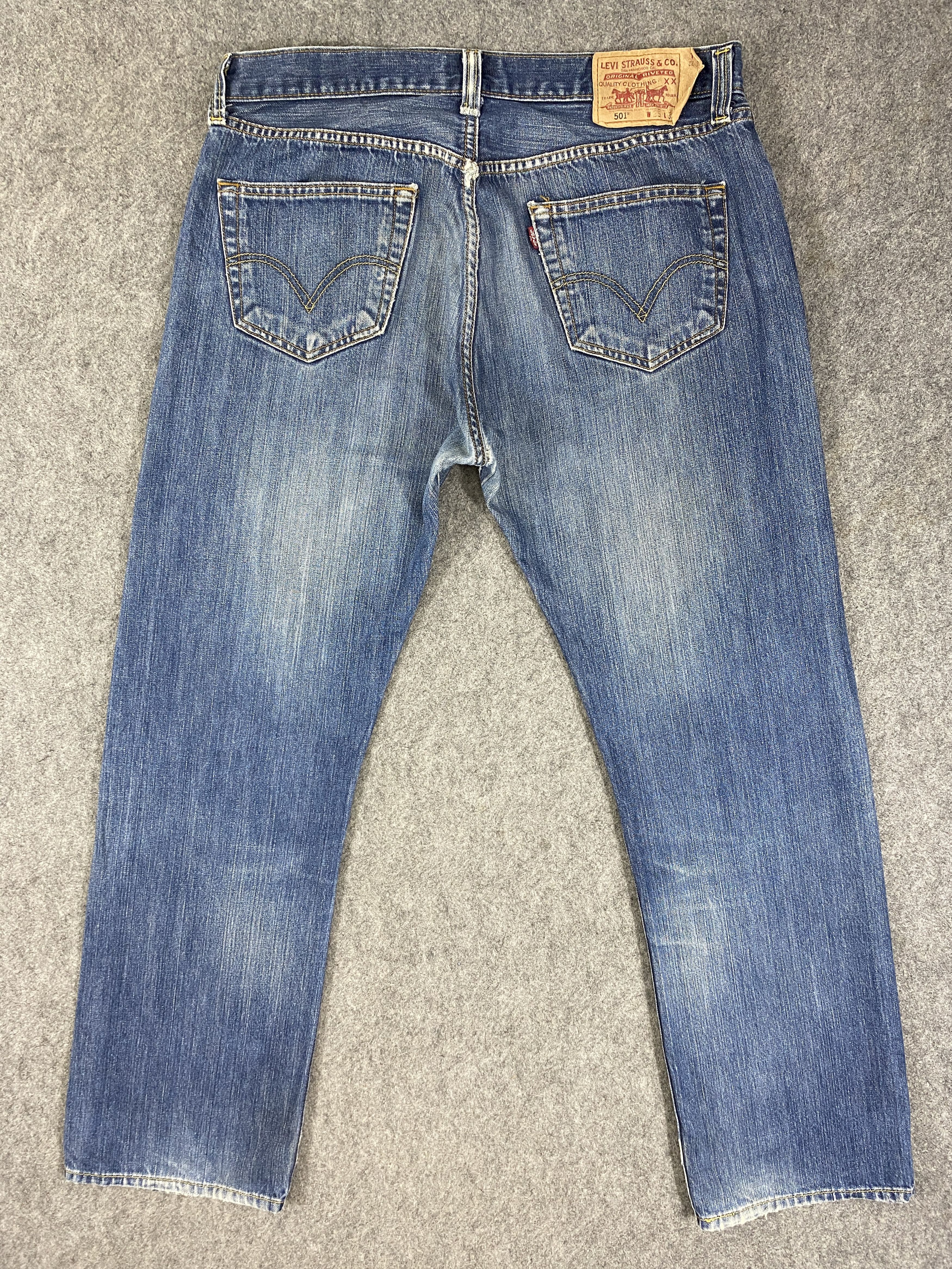 Levi's Distressed Blue Vintage Levi's 501 Jeans 36x31 Denim -JN2221 Size US 36 / EU 52 - 2 Thumbnail