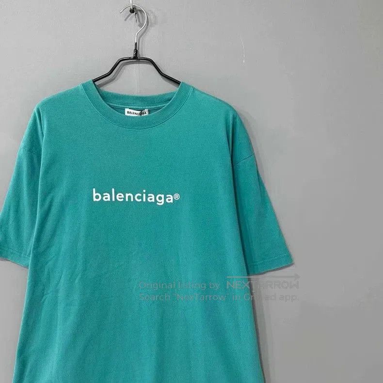 Balenciaga Balenciaga Green Logo Short Sleeve Tee. Size US S / EU 44-46 / 1 - 2 Thumbnail