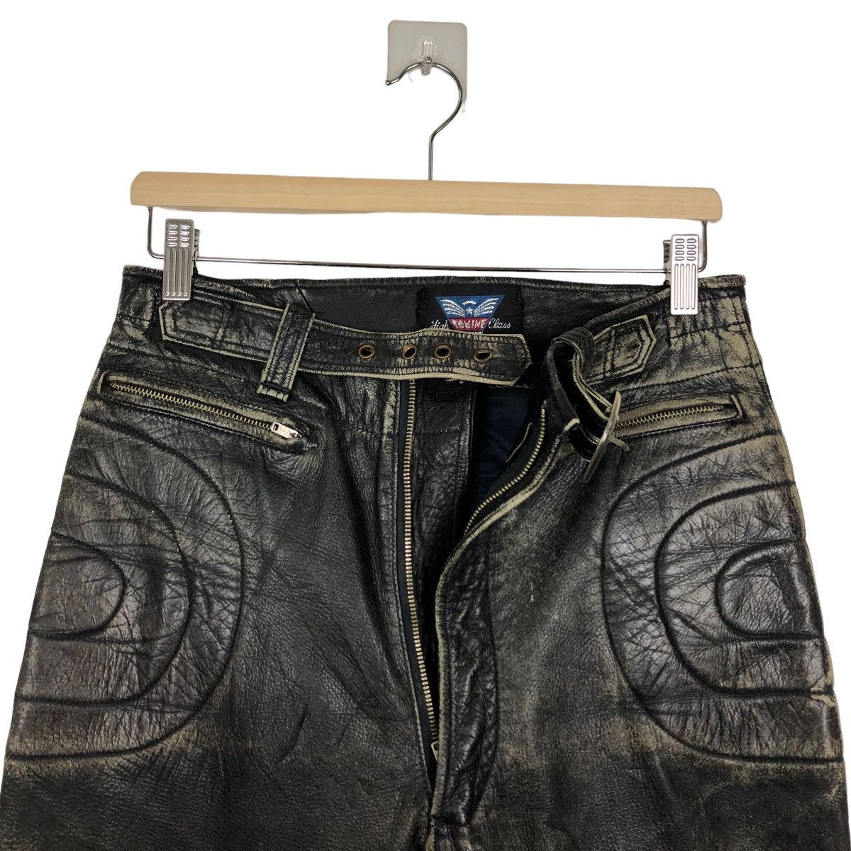 Japanese Brand 🔥RARE GENUINE LEATHER PANTS RACING HIGH CLASS KOMINE TOKYO Size US 28 / EU 44 - 8 Thumbnail