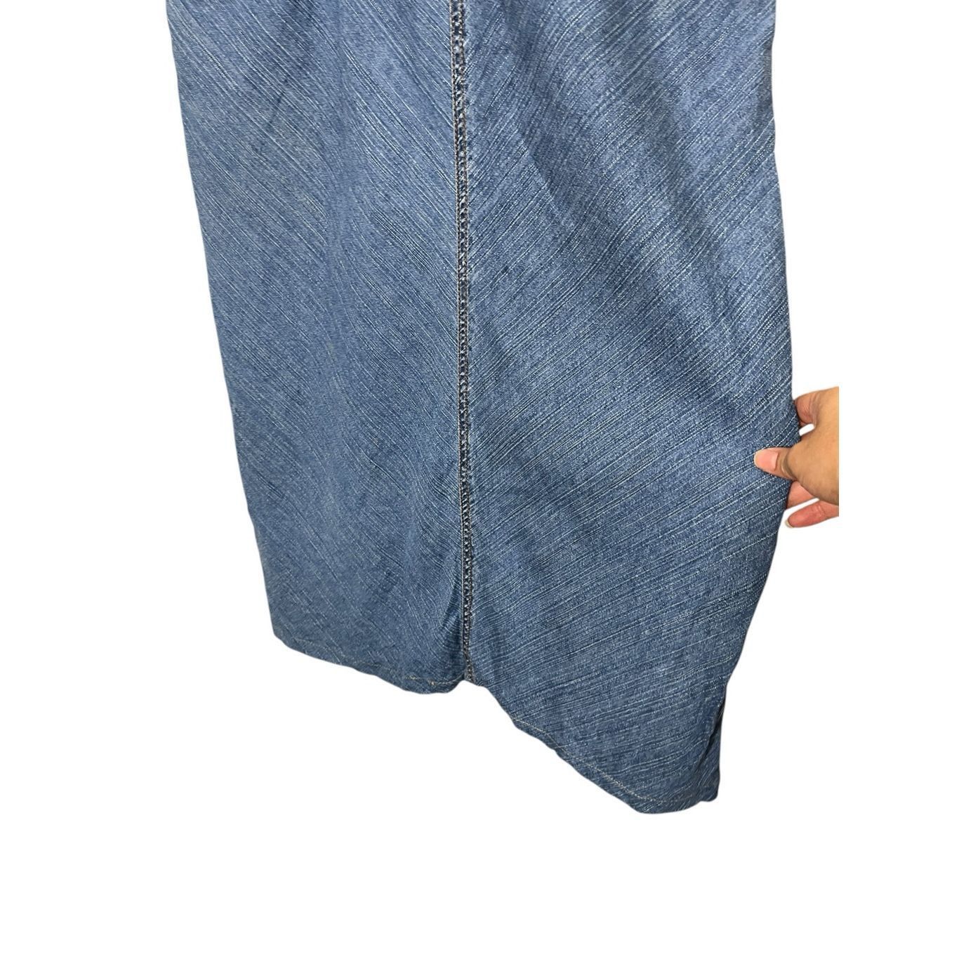 Faded Glory Vintage Faded Glory Y2K Denim Midi Dress Size 12 Size XL / US 12-14 / IT 48-50 - 4 Thumbnail