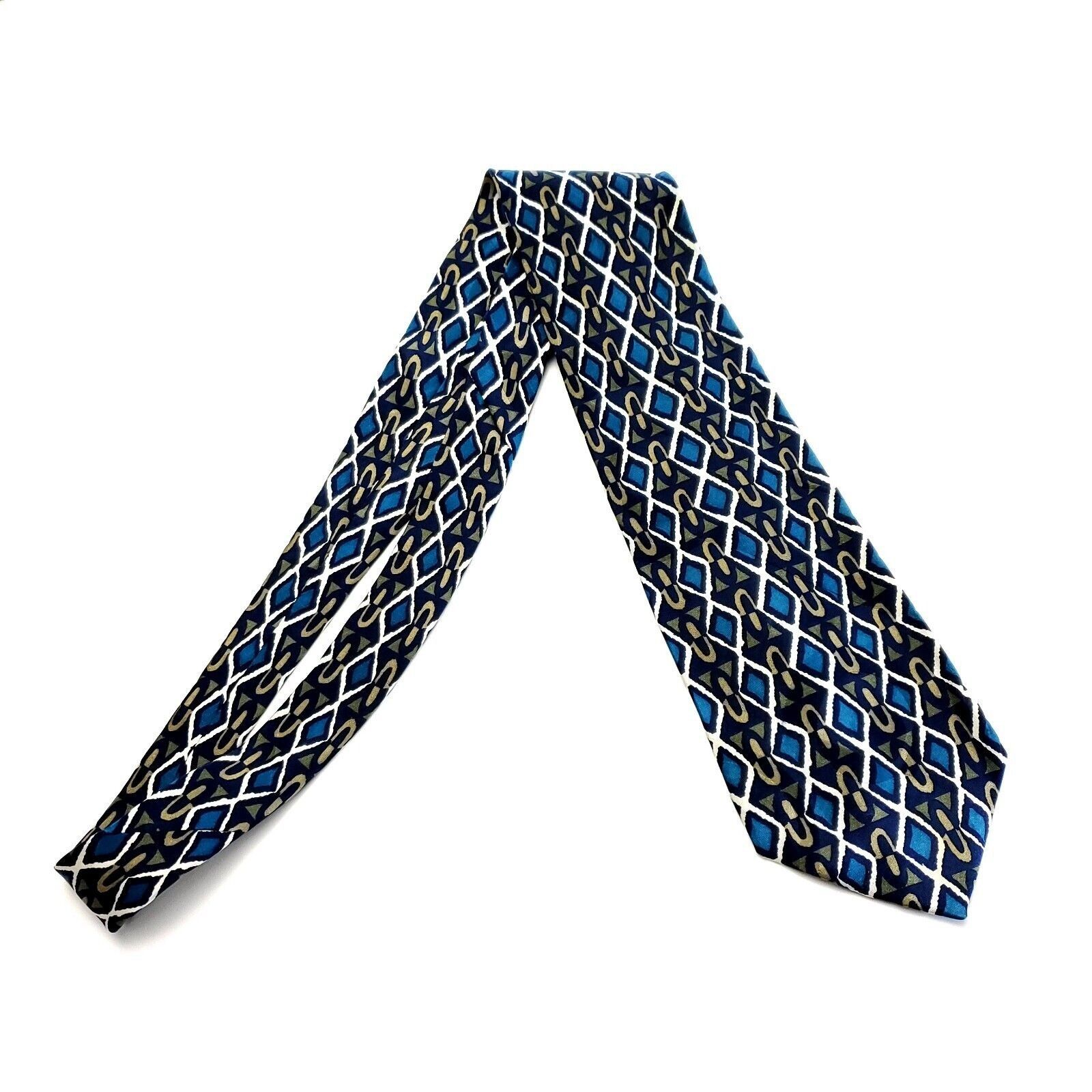 Designer Martin Wong Green Teal Abstract Print Geometric Short Wide S Size ONE SIZE - 6 Thumbnail
