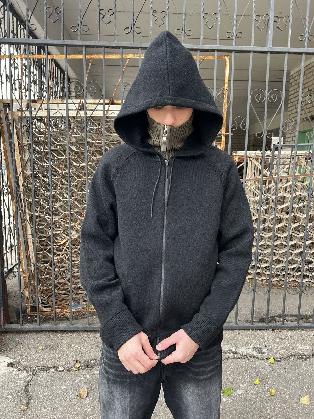 Adidas Yohji Yamamoto Y-3 Zip Hoodie Wool Big Logo rare Size US M / EU 48-50 / 2 - 4 Thumbnail