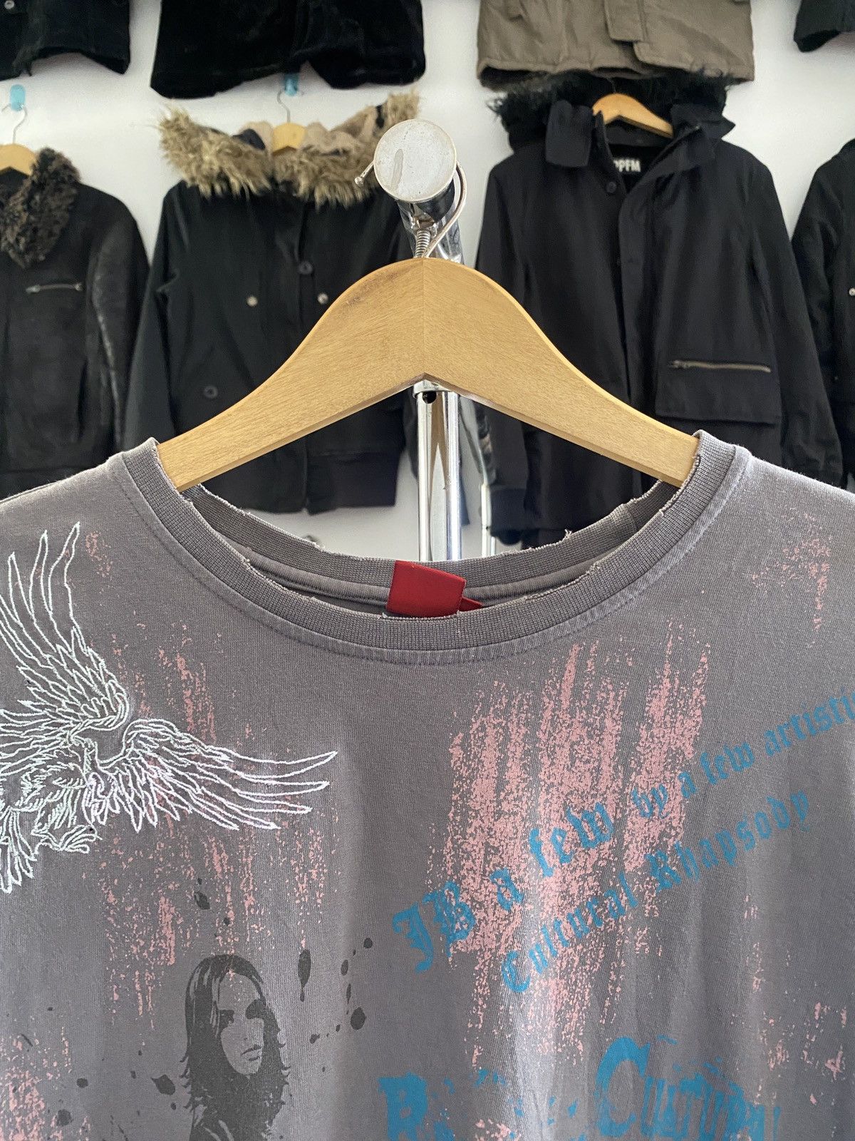 Hysteric Glamour Japanese Jambange Distressed Poem Punk Grunge longsleeve tee Size US M / EU 48-50 / 2 - 11 Thumbnail