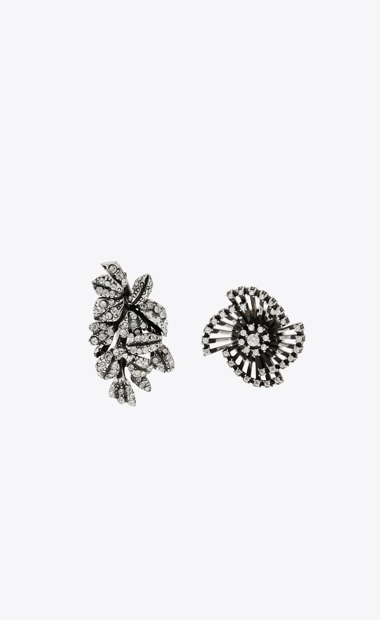 o1b1hav111124 Size: OS / Rhinestone Mini Brooch Silver Black