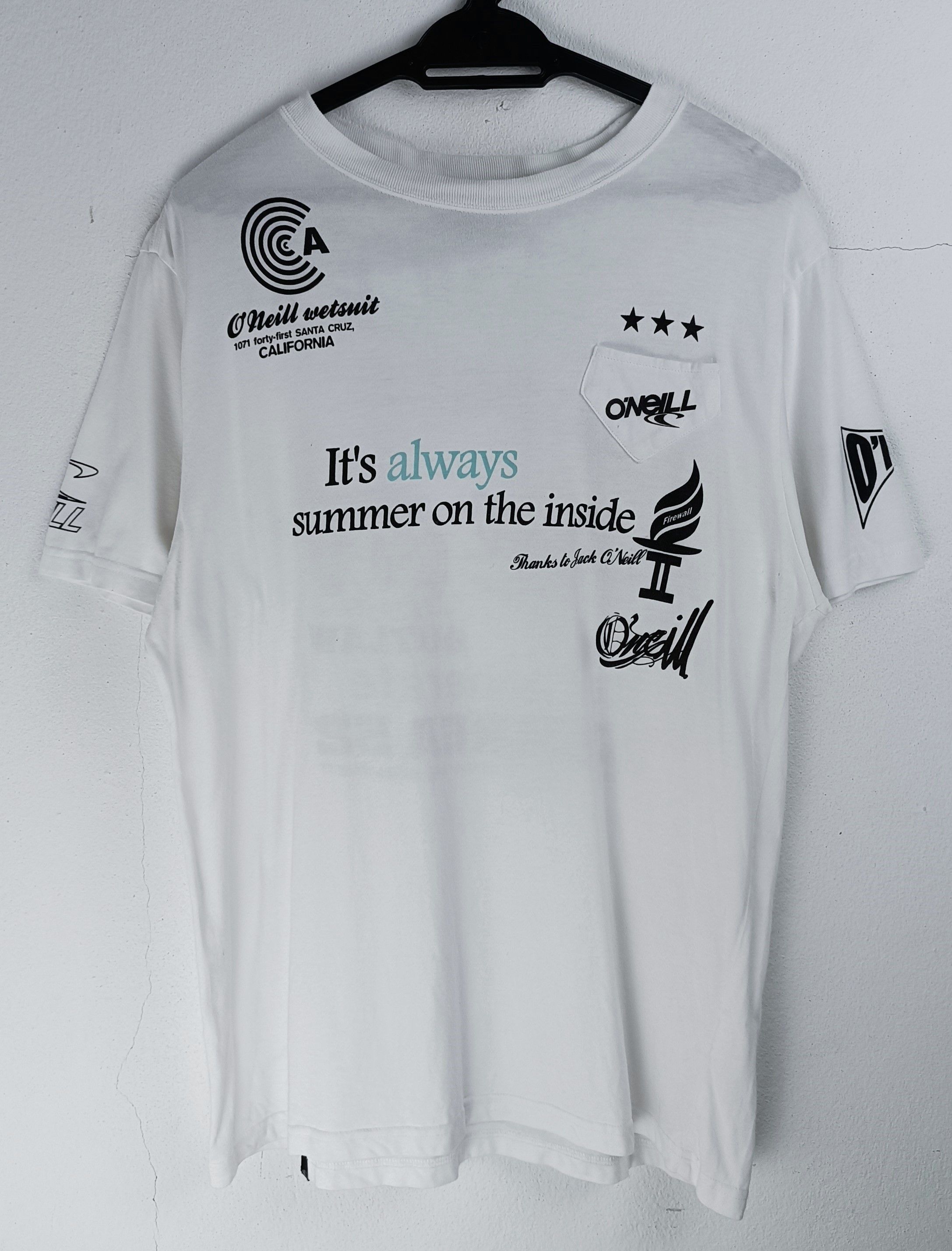 O'Neill VINTAGE O'NEILL FULL LOGO SURF LONGBOARD BEACH SUMMER TEE Size US L / EU 52-54 / 3 - 3 Thumbnail