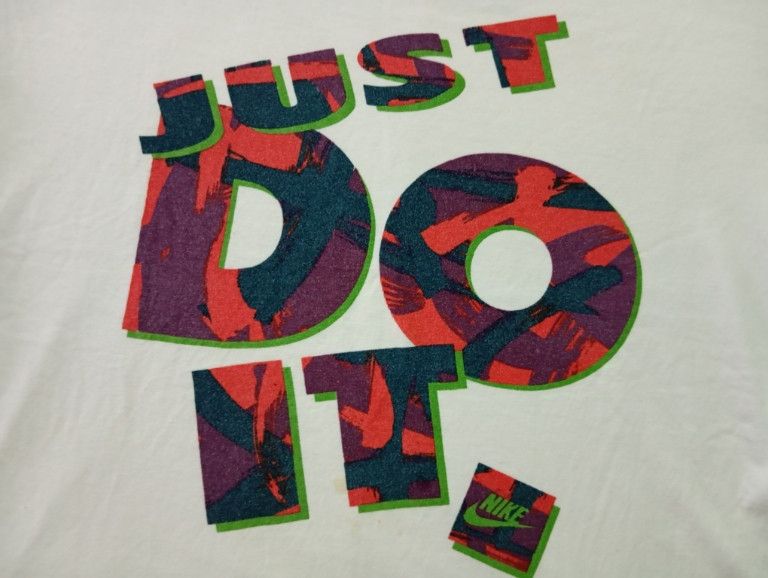 Nike × Vintage VTG 90s Nike Just Do It 🏀 tshirt Size US L / EU 52-54 / 3 - 1 Thumbnail
