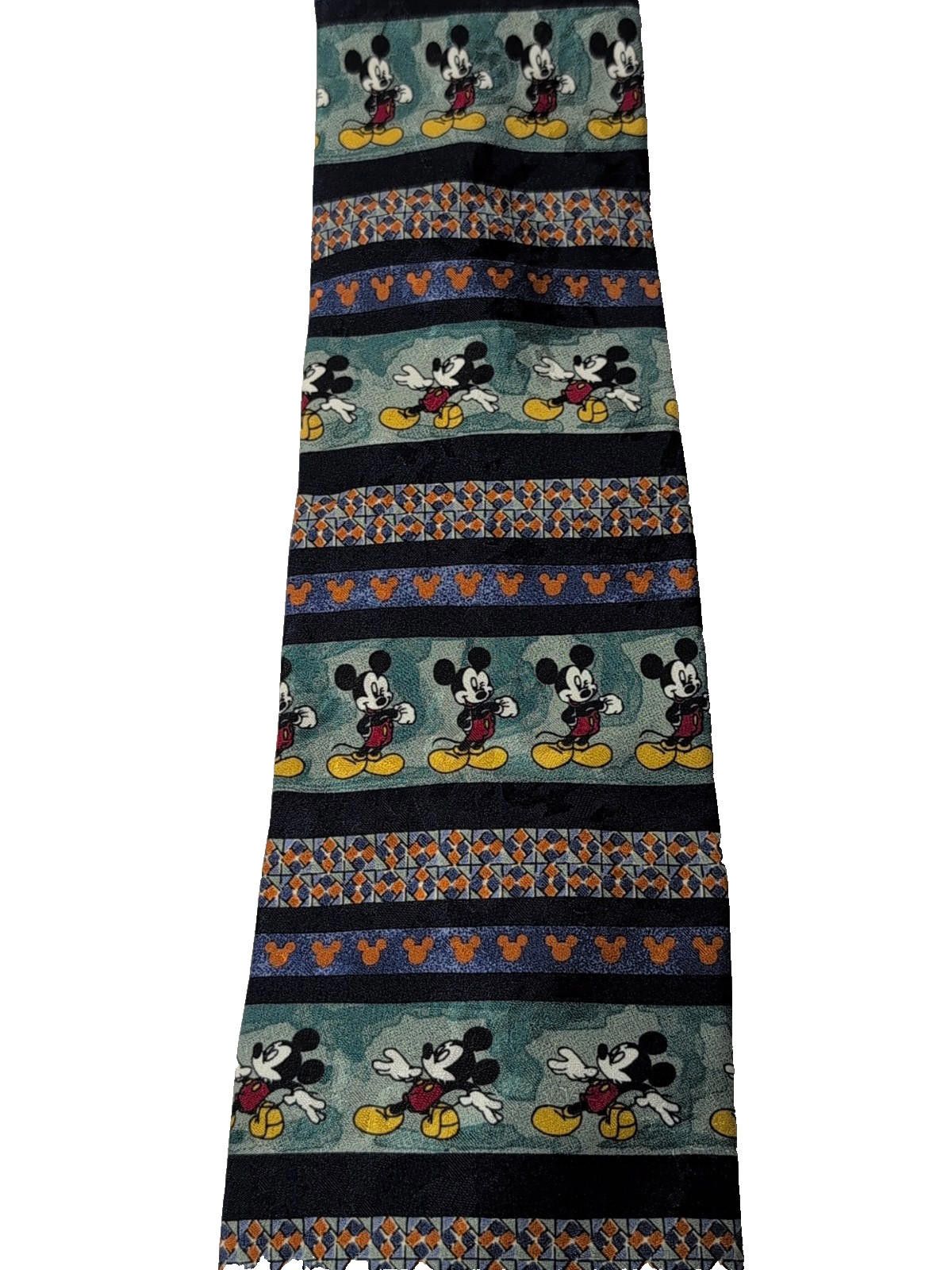 Disney Disney Store Mickey Mouse Silk Tie Stripe Pattern Vintage Size ONE SIZE - 3 Thumbnail