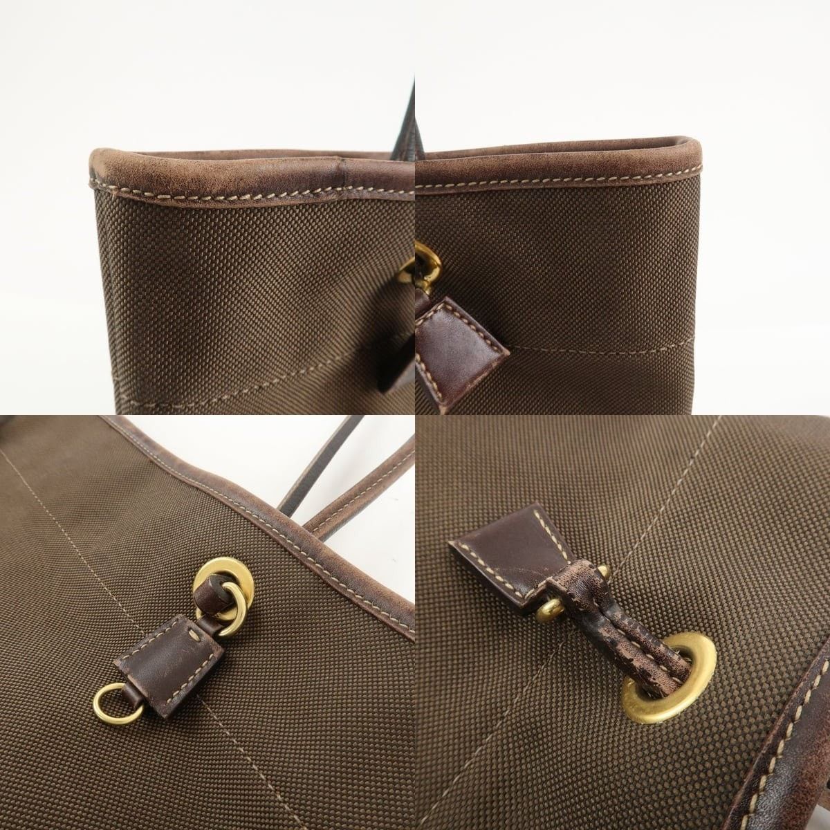 Prada Prada Jacquard Canvas Tote Brown Size ONE SIZE - 6 Thumbnail