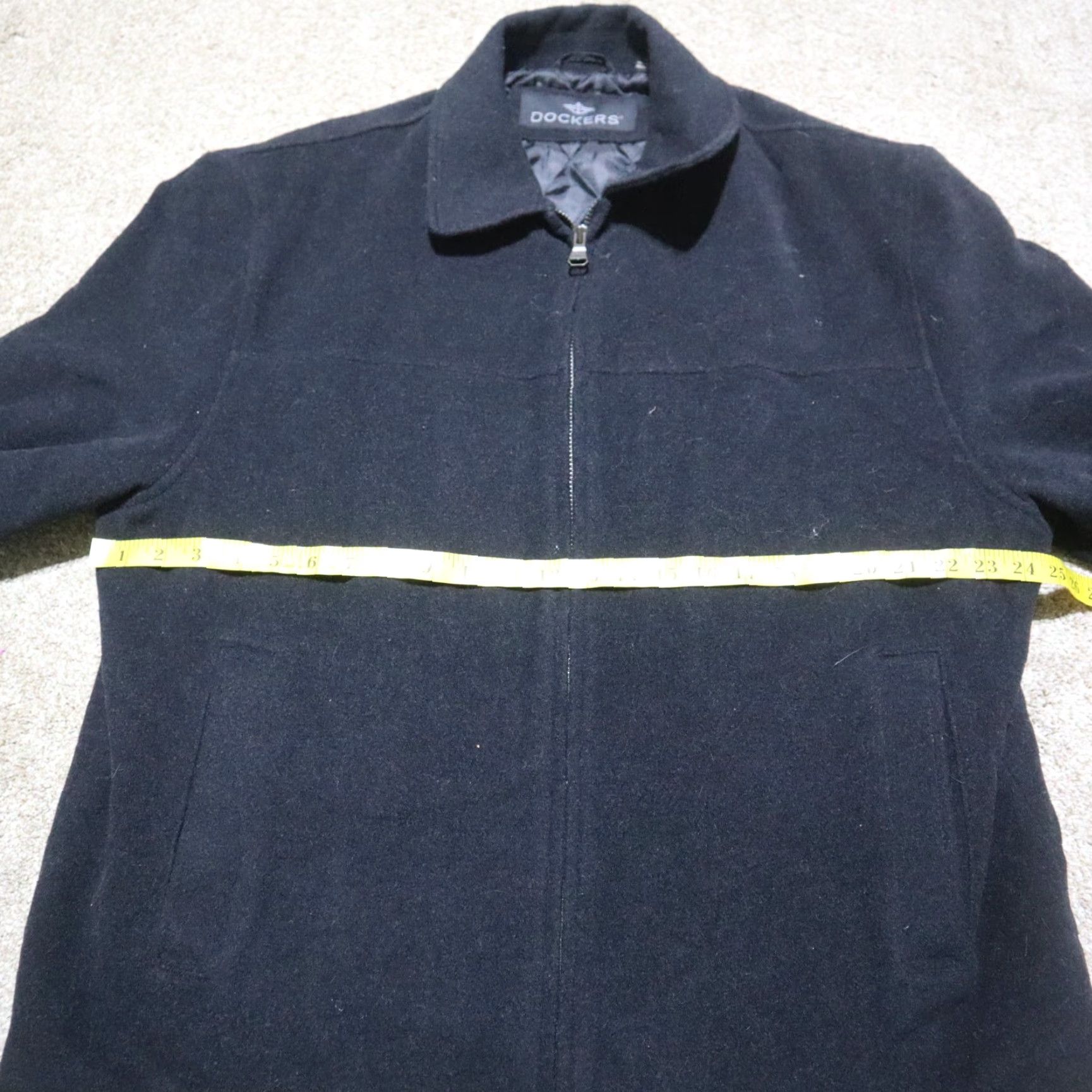 Dockers DOCKERS Jacket Wool Overcoat Mid-Length Black XL Mens Size XL Over Coat Wool Jacket for Winter Classic 00s? Size US XL / EU 56 / 4 - 6 Thumbnail