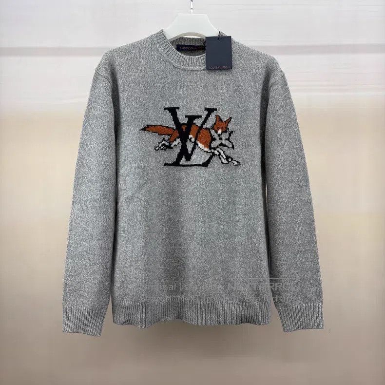 Louis Vuitton Louis Vuitton Grey Fox Embroidered Sweater Size US L / EU 52-54 / 3 - 1 Thumbnail