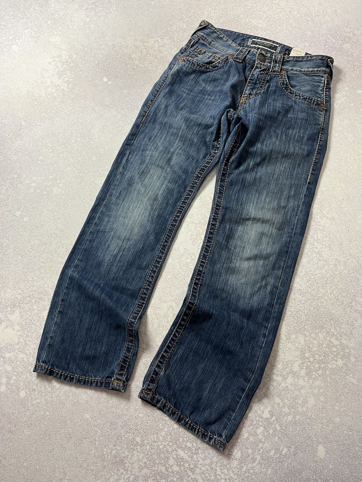 Pre-owned Armani X Vintage Armani Jeans True Religion Style Y2k Denim Pants In Blue