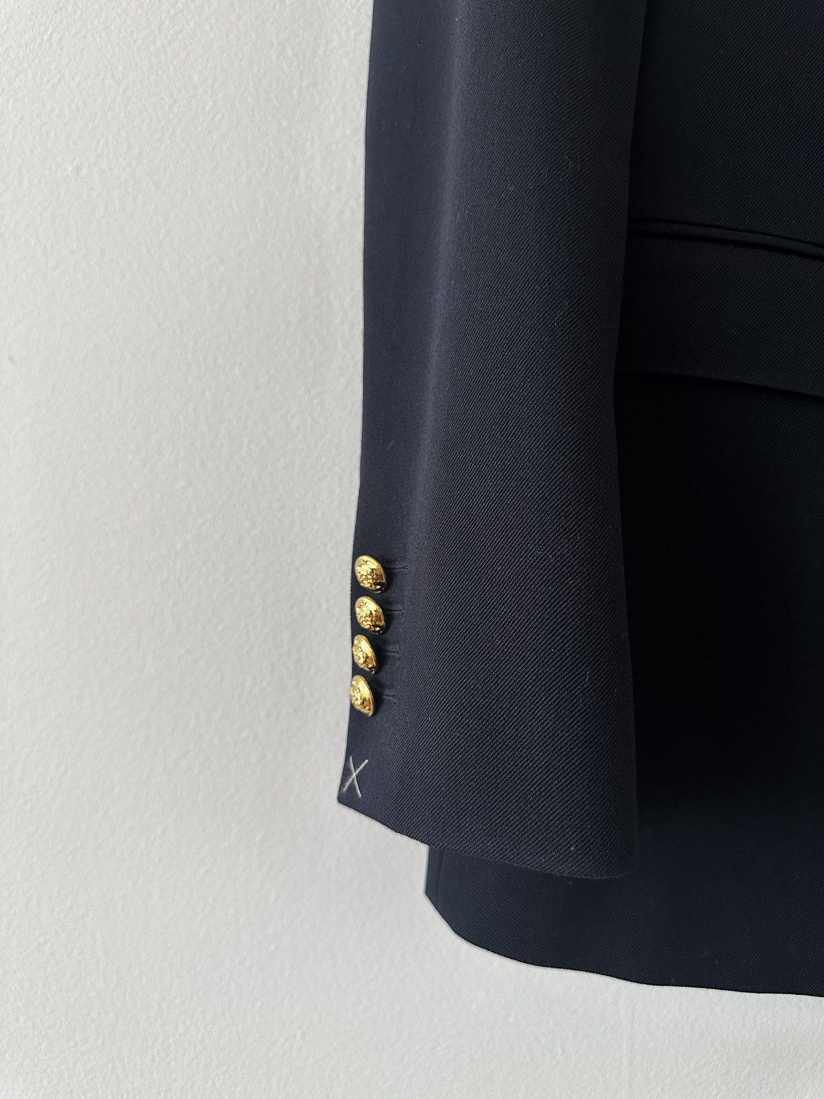 Celine 20SS Diagonal Wool Classic Double Breasted Navy Jacket Size 48R - 3 Thumbnail