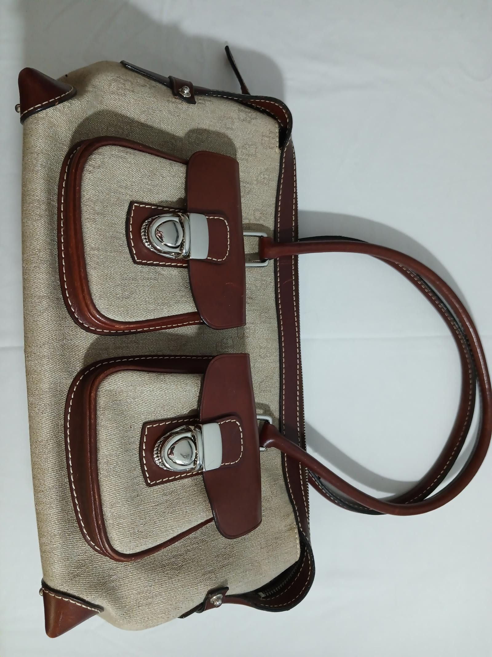 Dooney & Bourke Classic Brown and Beige Handbag Doone and Bourke Size ONE SIZE - 1 Thumbnail