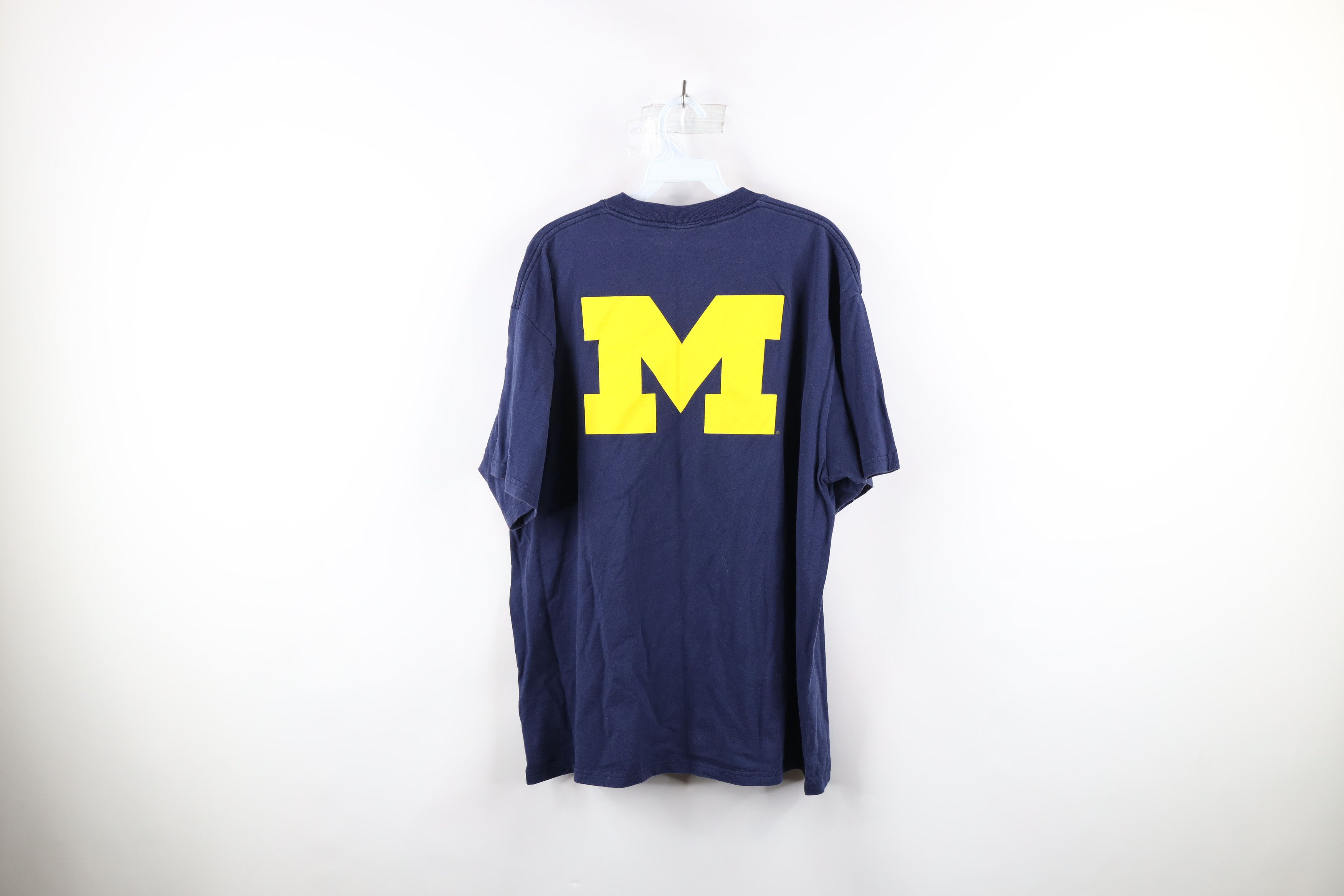 Nike Vintage Nike Swoosh University of Michigan Football T-Shirt Size US L / EU 52-54 / 3 - 7 Thumbnail
