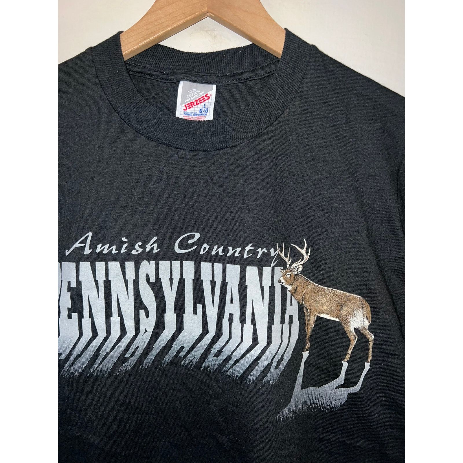 Jerzees 90s Amish Country Pennsylvania Deer Buck Animal Shirt VTG L Size US L / EU 52-54 / 3 - 3 Thumbnail
