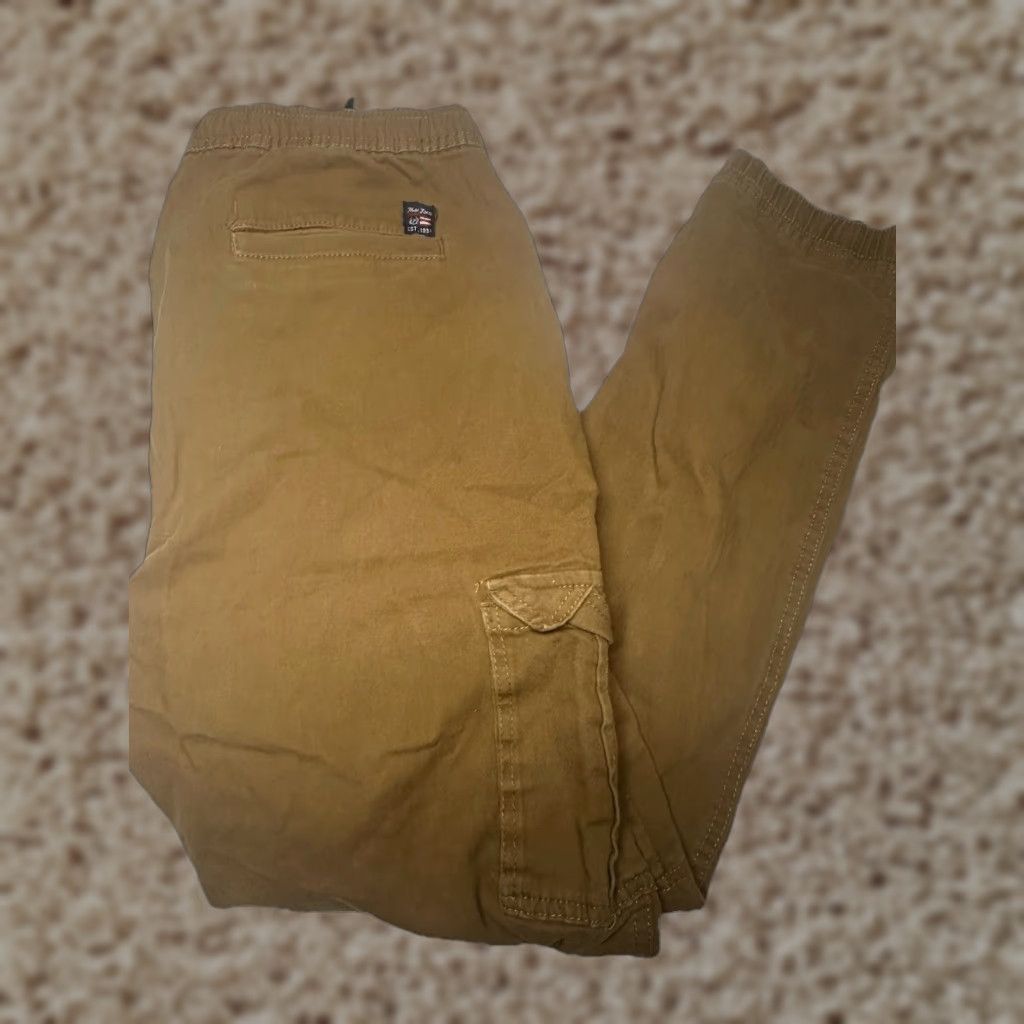 Phat Farm Phat Farm Pants Men Drawstring Brown L Stretch Jogger Regular 28in Flat Front Cotton Spandex Solid Size US 33 - 1 Thumbnail