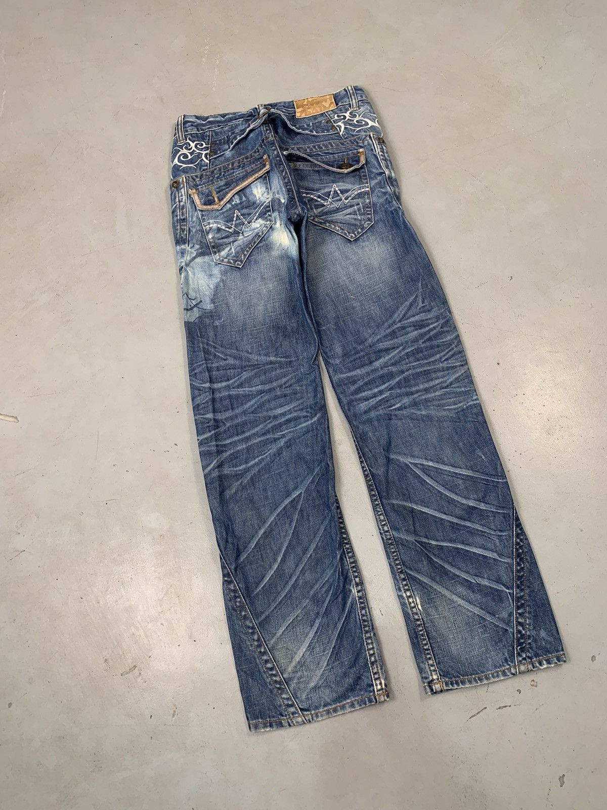 Japanese Brand Vintage big train embroidered denim Size US 30 / EU 46 - 1 Thumbnail