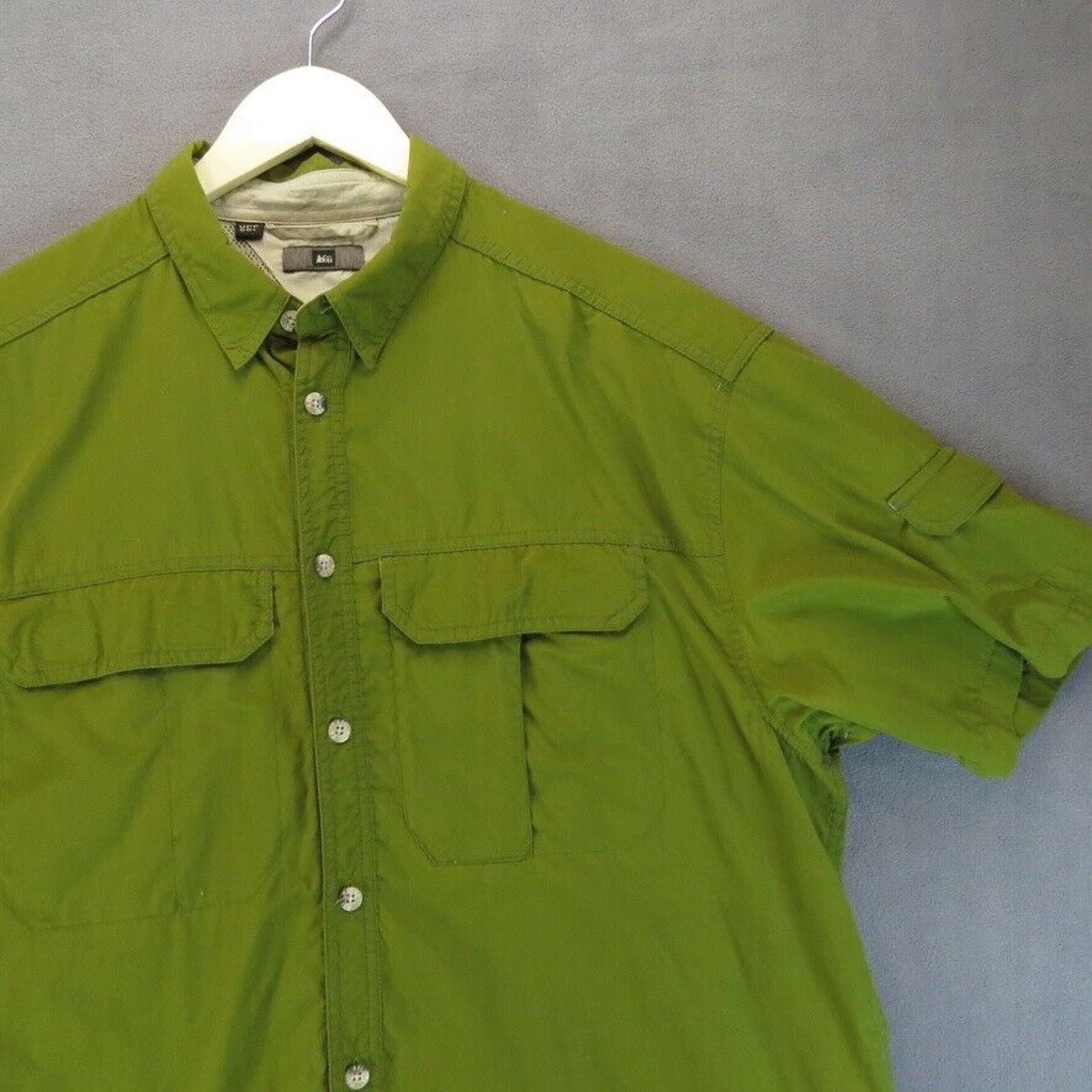 Rei REI Short Sleeve Shirt Mens Lg Nylon Fishing Hiking Camping Size US L / EU 52-54 / 3 - 3 Thumbnail