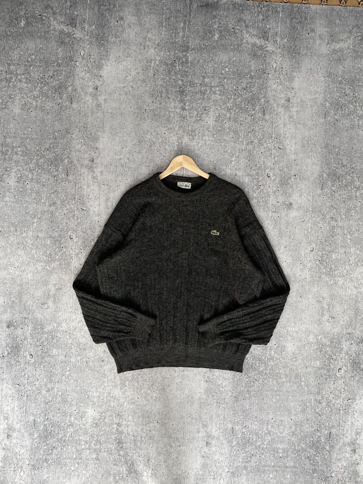 Lacoste × Vintage Lacoste Vintage 90s Grey Sweater Size XL-XXL Made In France Size US XL / EU 56 / 4 - 1 Thumbnail