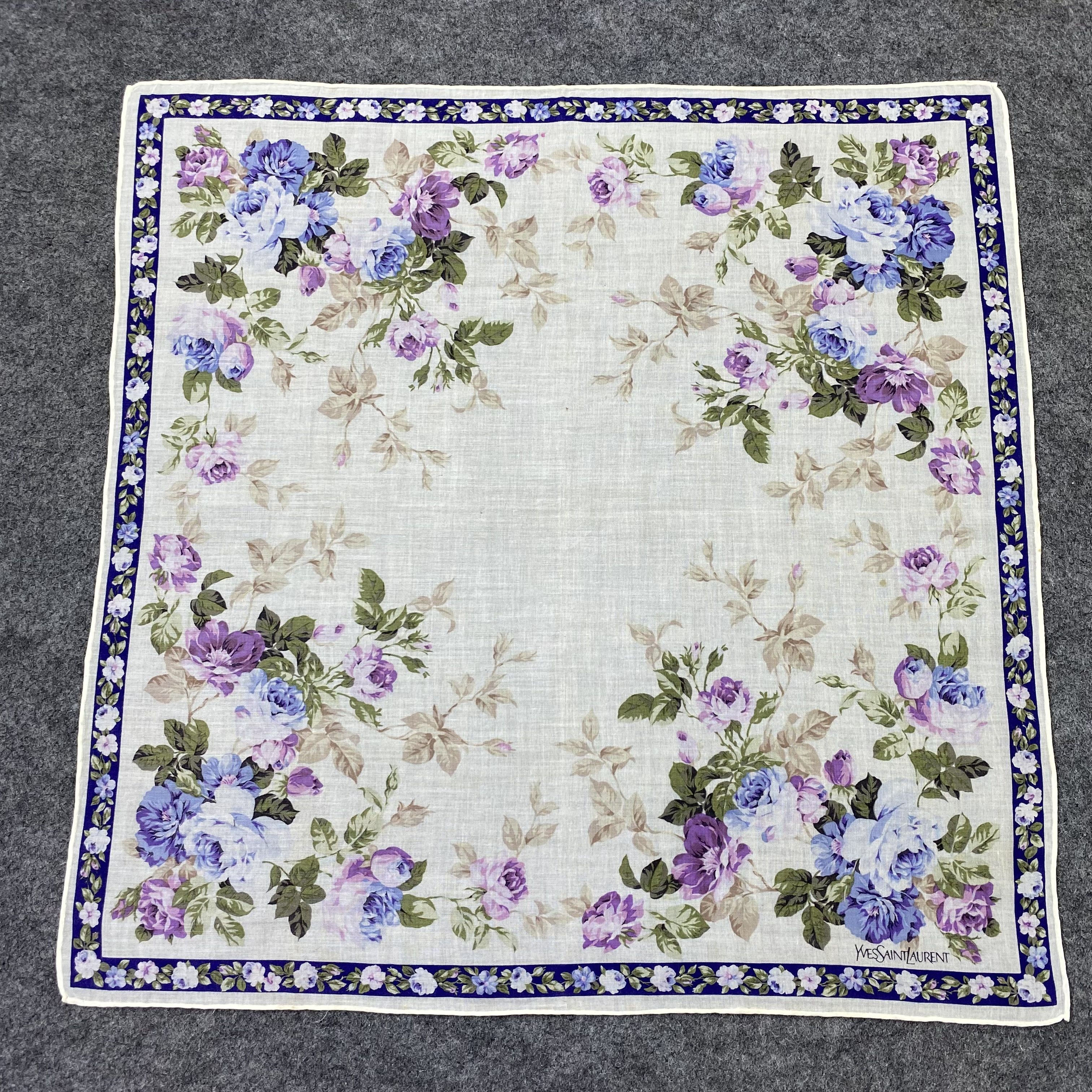 Yves Saint Laurent Yves Saint Laurent Handkerchief Neckerchief Bandana-B1831 Size ONE SIZE - 3 Thumbnail