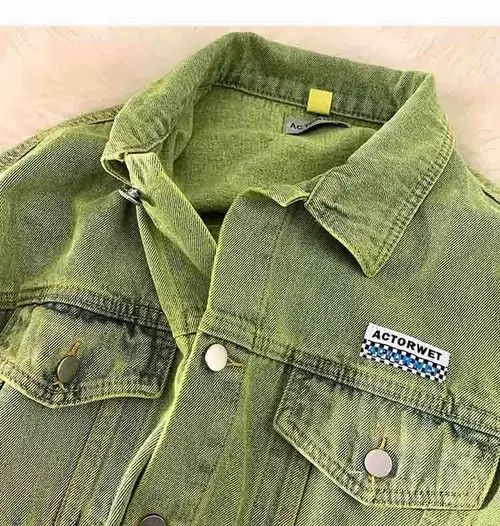 Designer × Japanese Brand × Jean Green Jeans Jacket Cardigan Size US XL / EU 56 / 4 - 4 Thumbnail