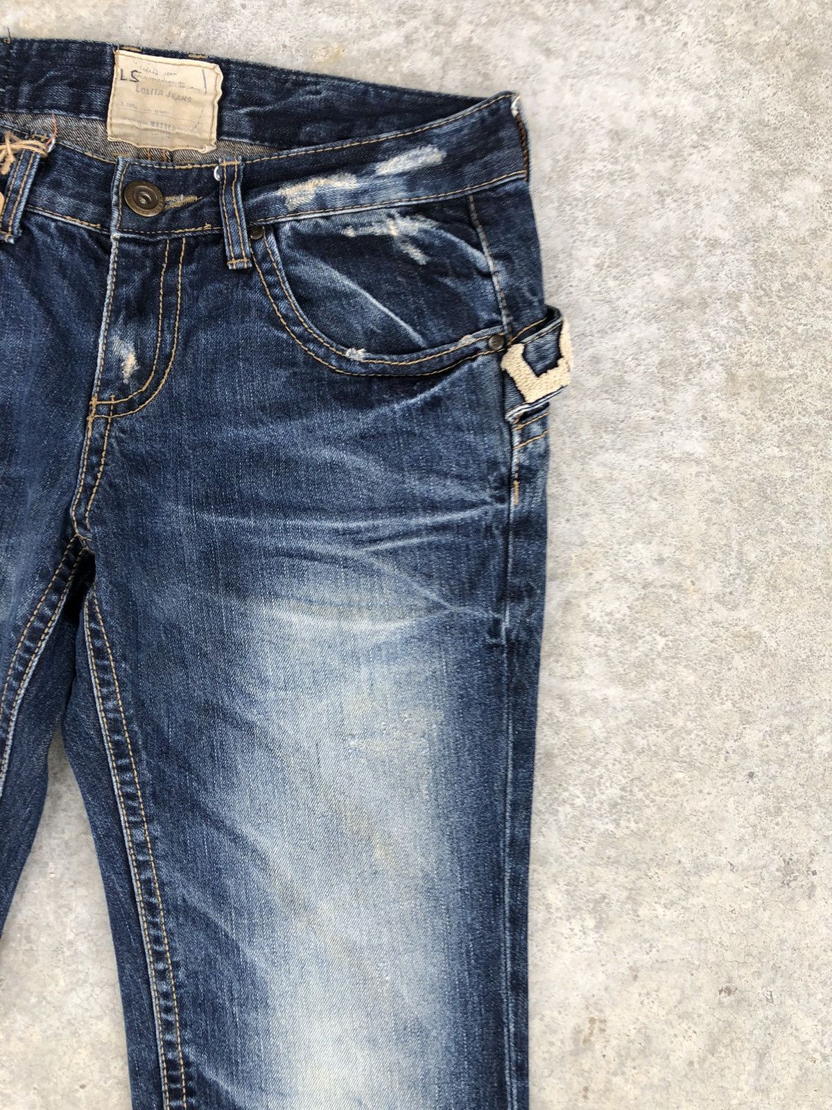 Japanese Brand Rare Yoshitomo Nara Lolita Dog Distressed Jeans Size US 32 / EU 48 - 5 Thumbnail