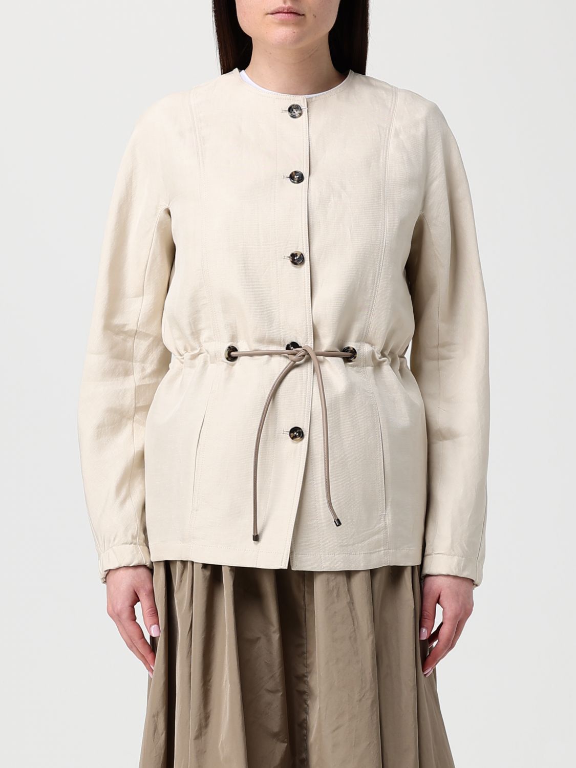 Max Mara Max Mara Jacket Woman Beige Size M / US 6-8 / IT 42-44 - 1 Thumbnail