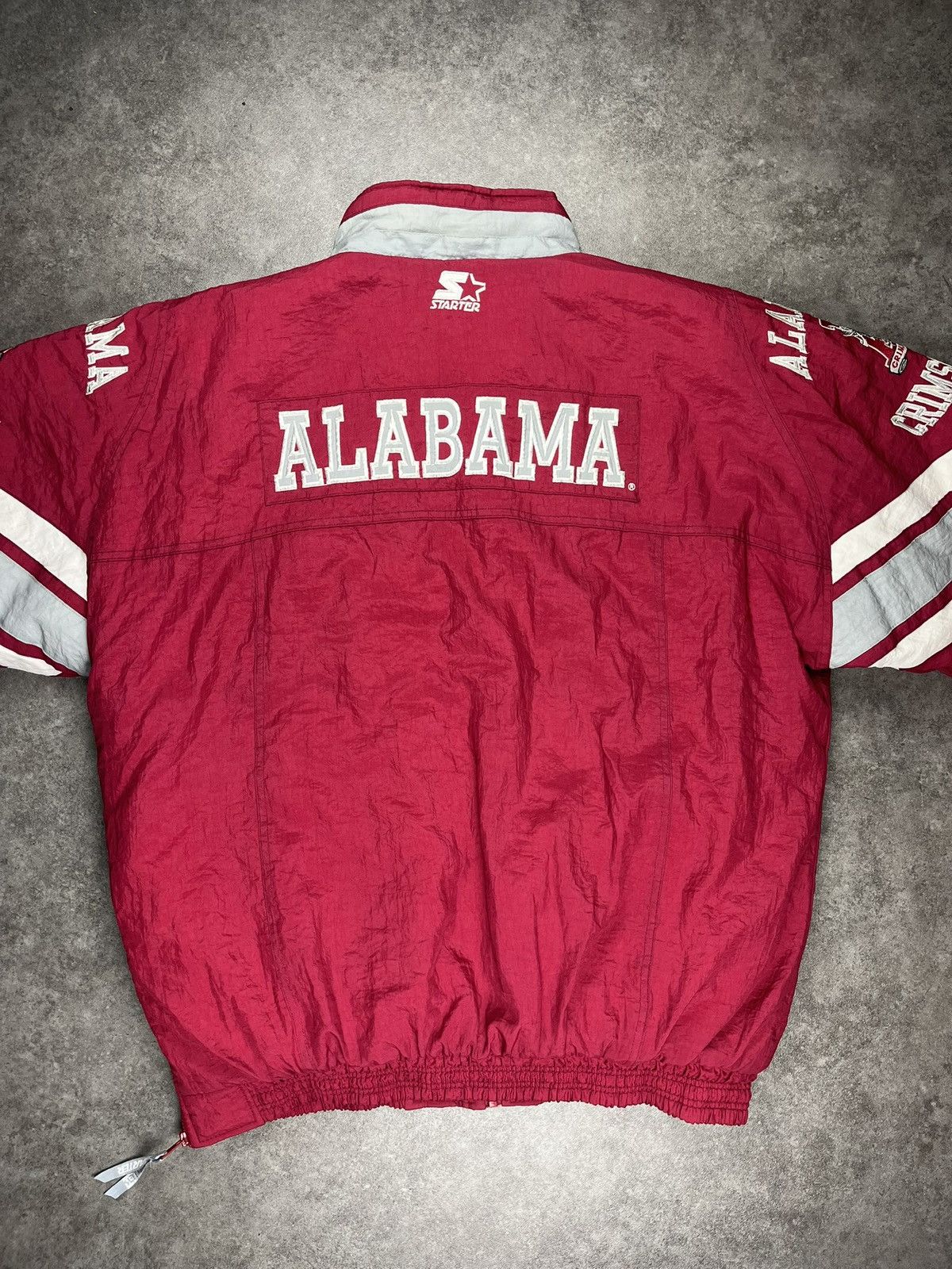 Starter Starter Alabama Tide Football College Jacke - Rot - Vintage Size US L / EU 52-54 / 3 - 9 Thumbnail