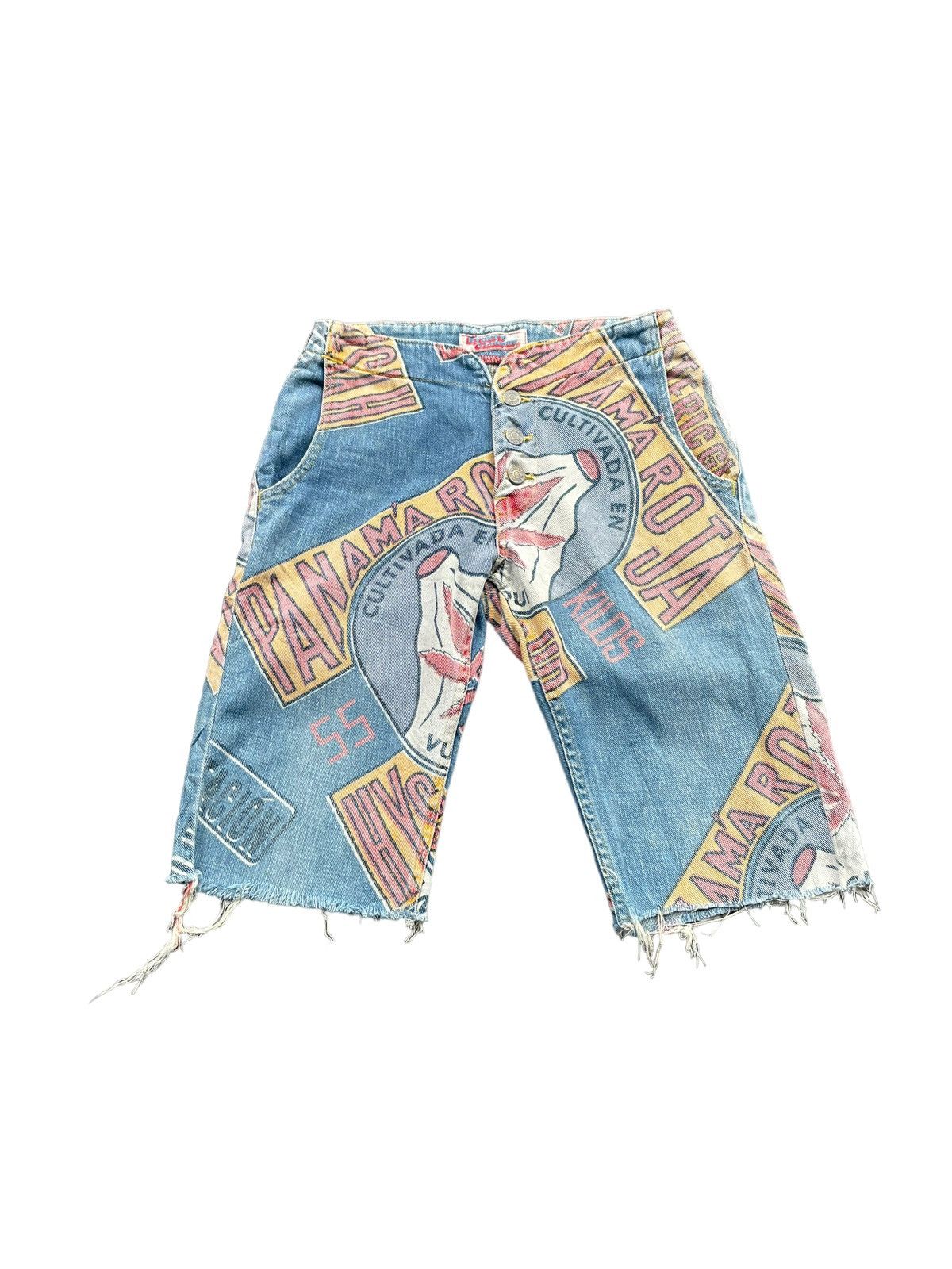 image of Vintage Hysteric Glamour Overprint Short Denim, Women's (Size 26)