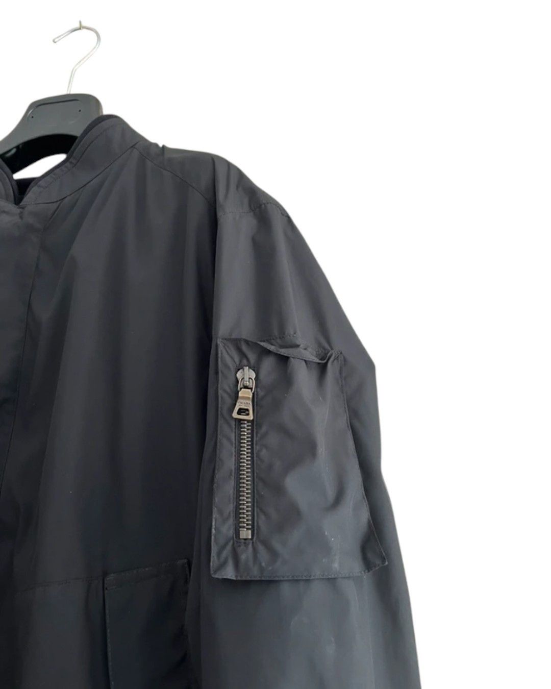 Prada NYLON ARM POCKET BOMBER JACKET Size US M / EU 48-50 / 2 - 3 Thumbnail