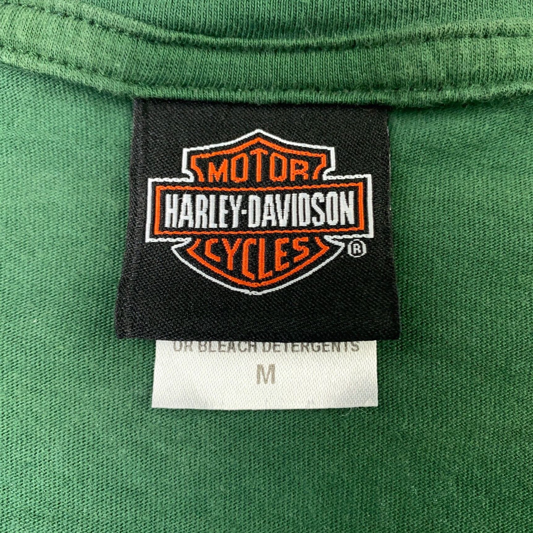 Harley Davidson Harley-Davidson Womens Medium Green V-Neck Long Sleeve T-Shirt Size M / US 6-8 / IT 42-44 - 5 Thumbnail