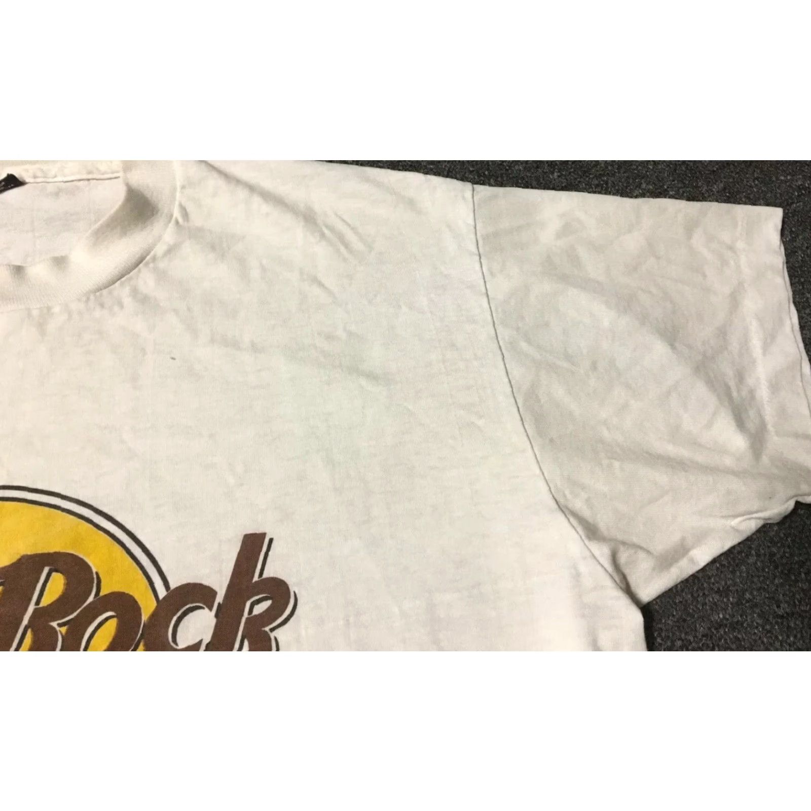Fruit Of The Loom VINTAGE 90s Hard Rock Cafe San Francisco Distressed White T-Shirt SF USA L Men Single Stitch Shirt Size US L / EU 52-54 / 3 - 7 Thumbnail