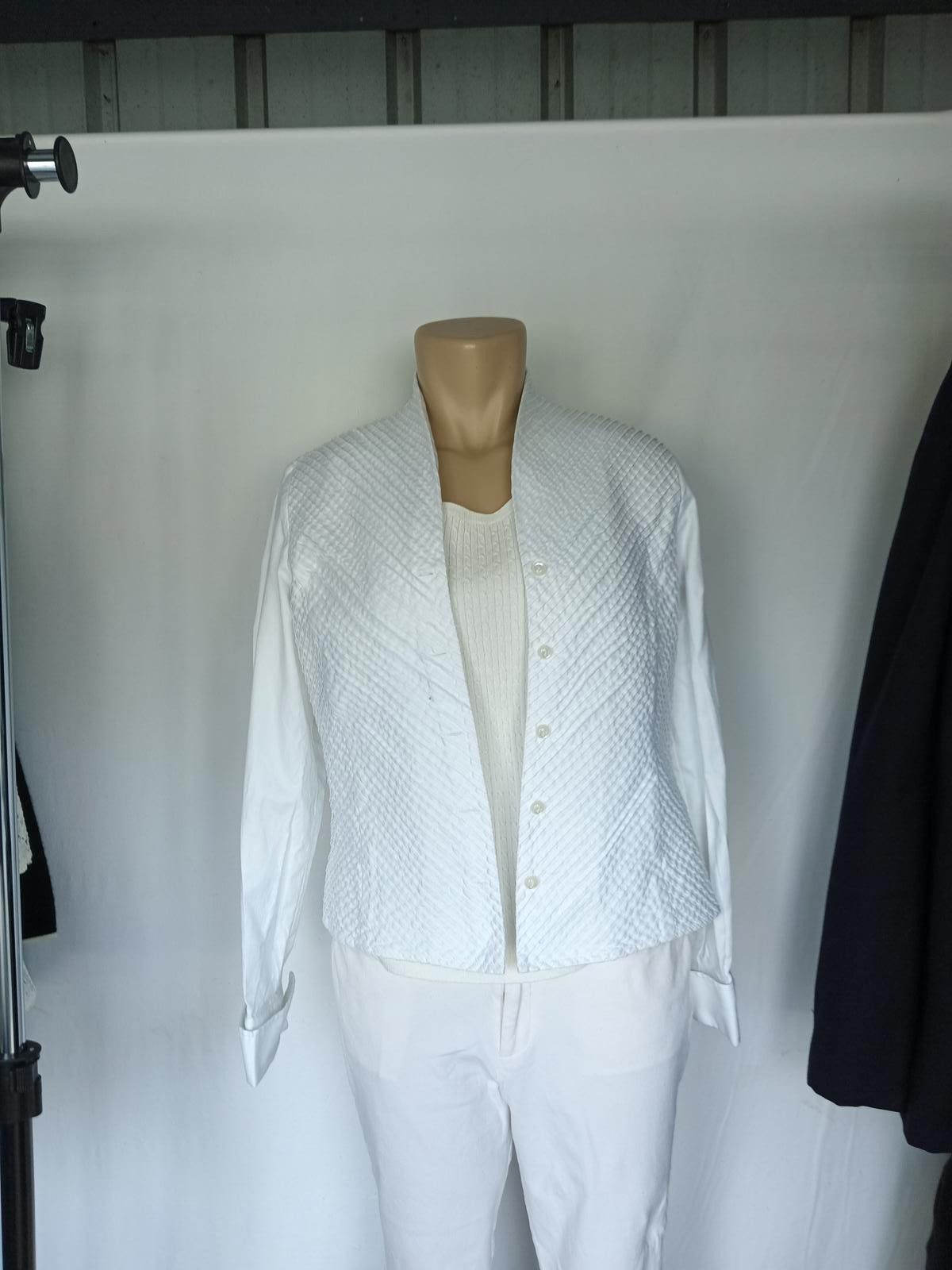 Jones New York Chic Jones New York White Button-Down Jacket Size M / US 6-8 / IT 42-44 - 2 Thumbnail