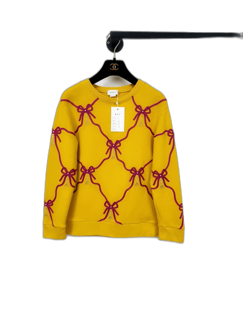 Gucci Gucci Kids Sweatshirt with Bow Patterns Size XL / US 12-14 / IT 48-50 - 1 Thumbnail