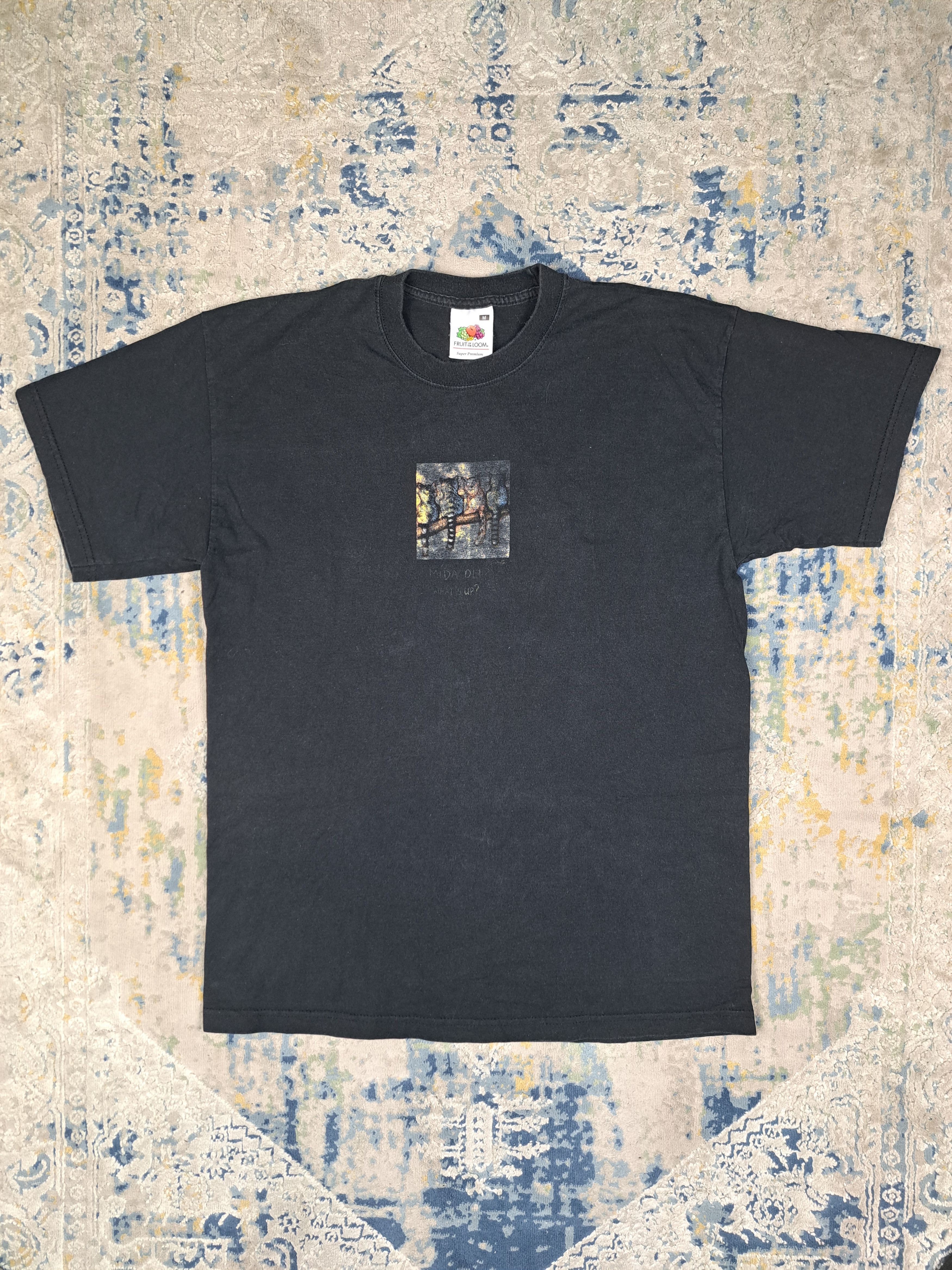 Vintage Vintage 00s 'Mida Oll? Whats Up' Keith Haring Art Style Tee Size US M / EU 48-50 / 2 - 1 Thumbnail