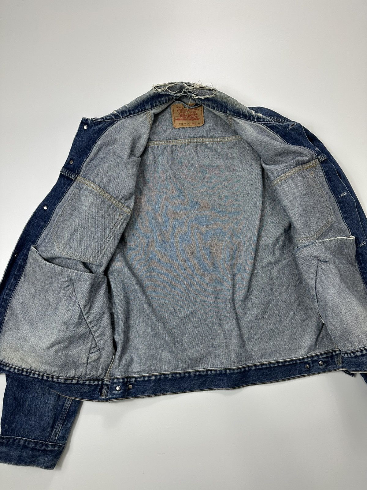 Levi's Vintage 90's Levis Denim Jacket 70570 Blue XXL Size Size US XXL / EU 58 / 5 - 11 Thumbnail