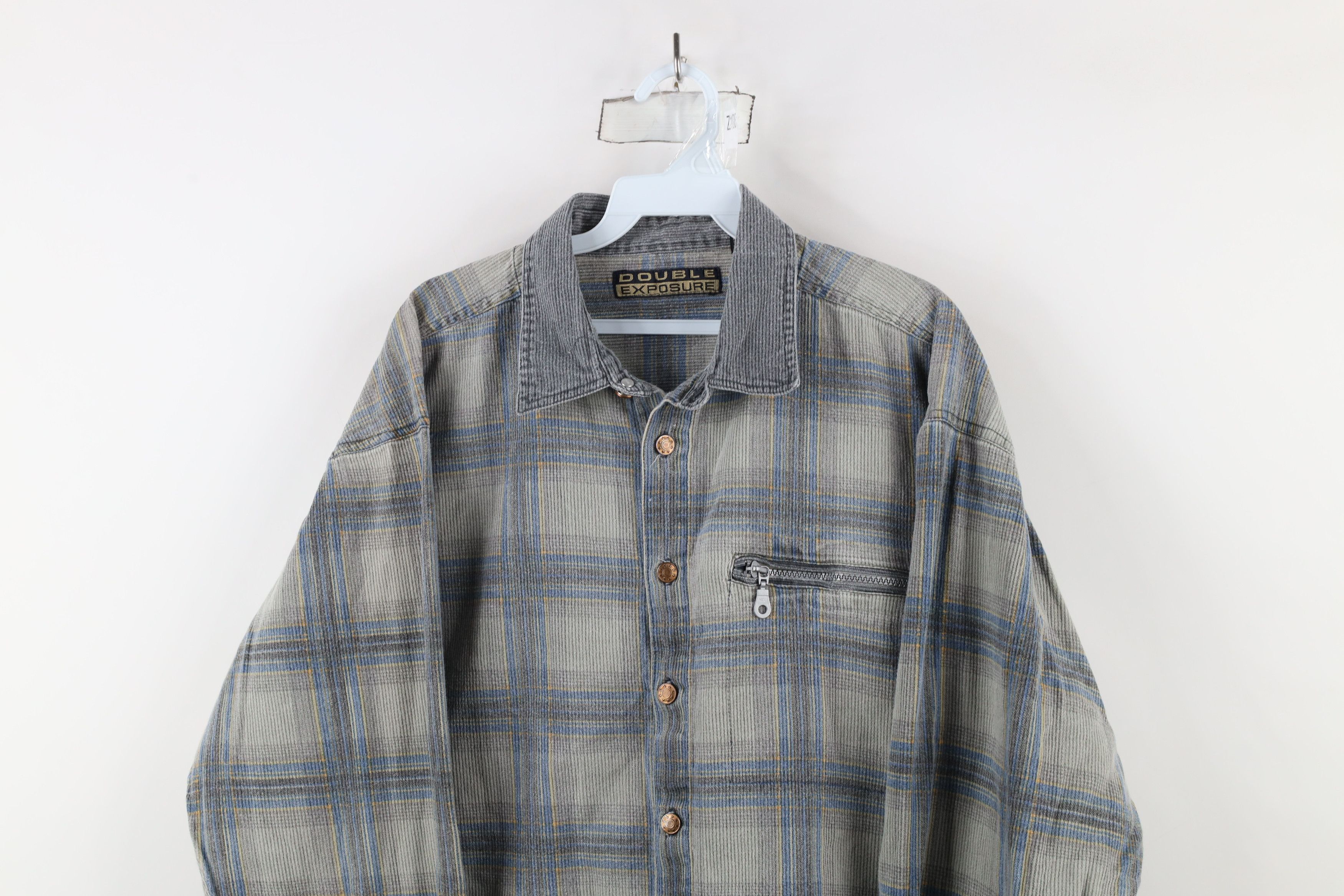 Vintage Vintage 90s Streetwear Collared Button Shirt Plaid Cotton Size US XL / EU 56 / 4 - 2 Thumbnail