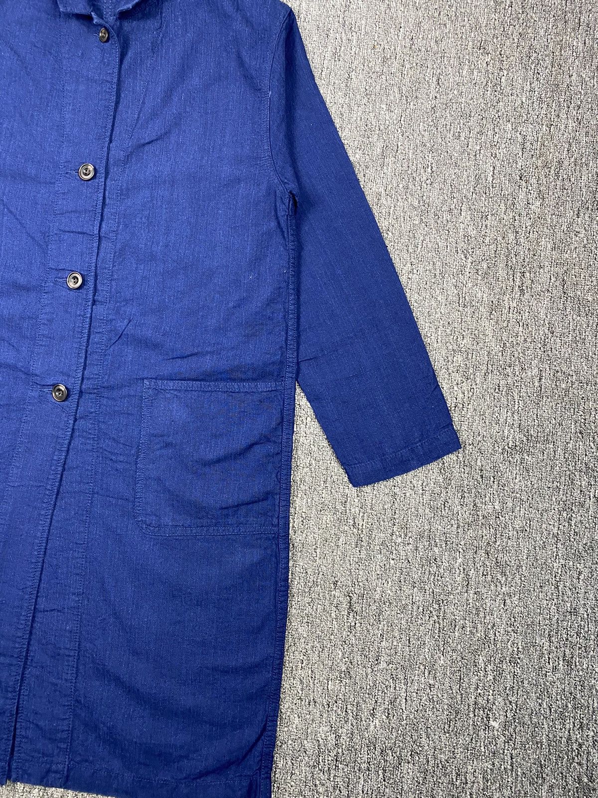 Indigo × Japanese Brand × Uniqlo Uniqlo Linen Indigo Long Jacket Size S / US 4 / IT 40 - 3 Thumbnail