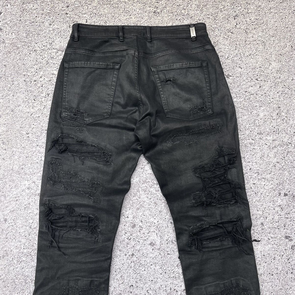 Represent Clo. Represent Clo. Shredded Distressed Black Wax Denim Jeans Size US 36 / EU 52 - 15 Thumbnail
