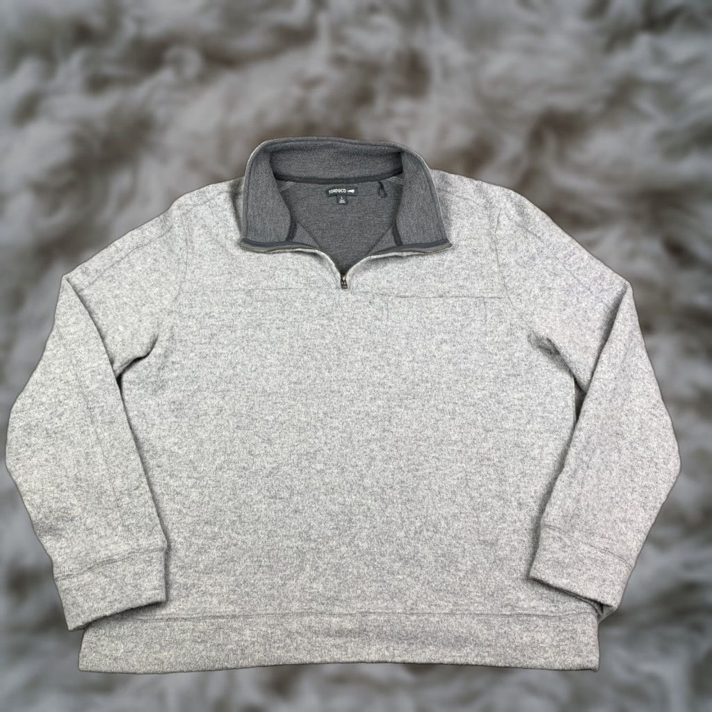 Toad&Co Toad & Co Kennicott Sweater Men's Large Gray Wool Blend 1/4 Zip Pullover Size US L / EU 52-54 / 3 - 1 Thumbnail