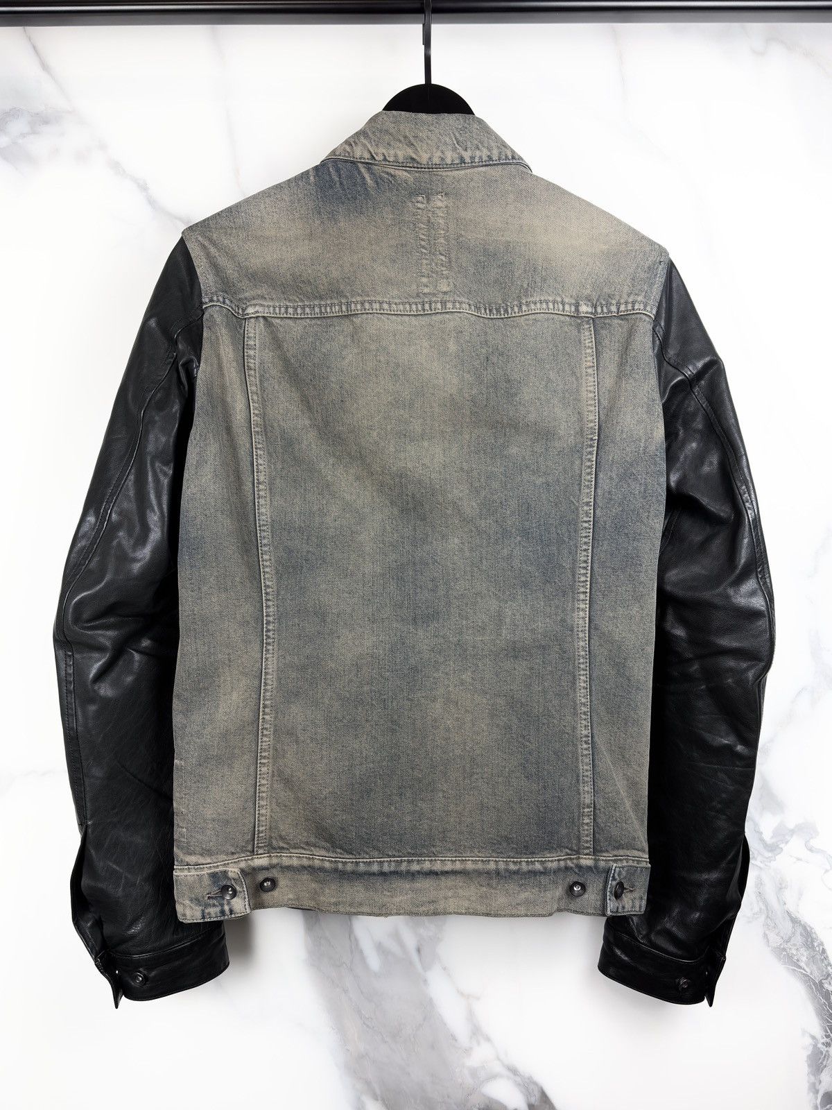 Rick Owens Rick Owens Mineral Dust Leather Sleeve Worker Jacket Olmar Size US S / EU 44-46 / 1 - 2 Thumbnail